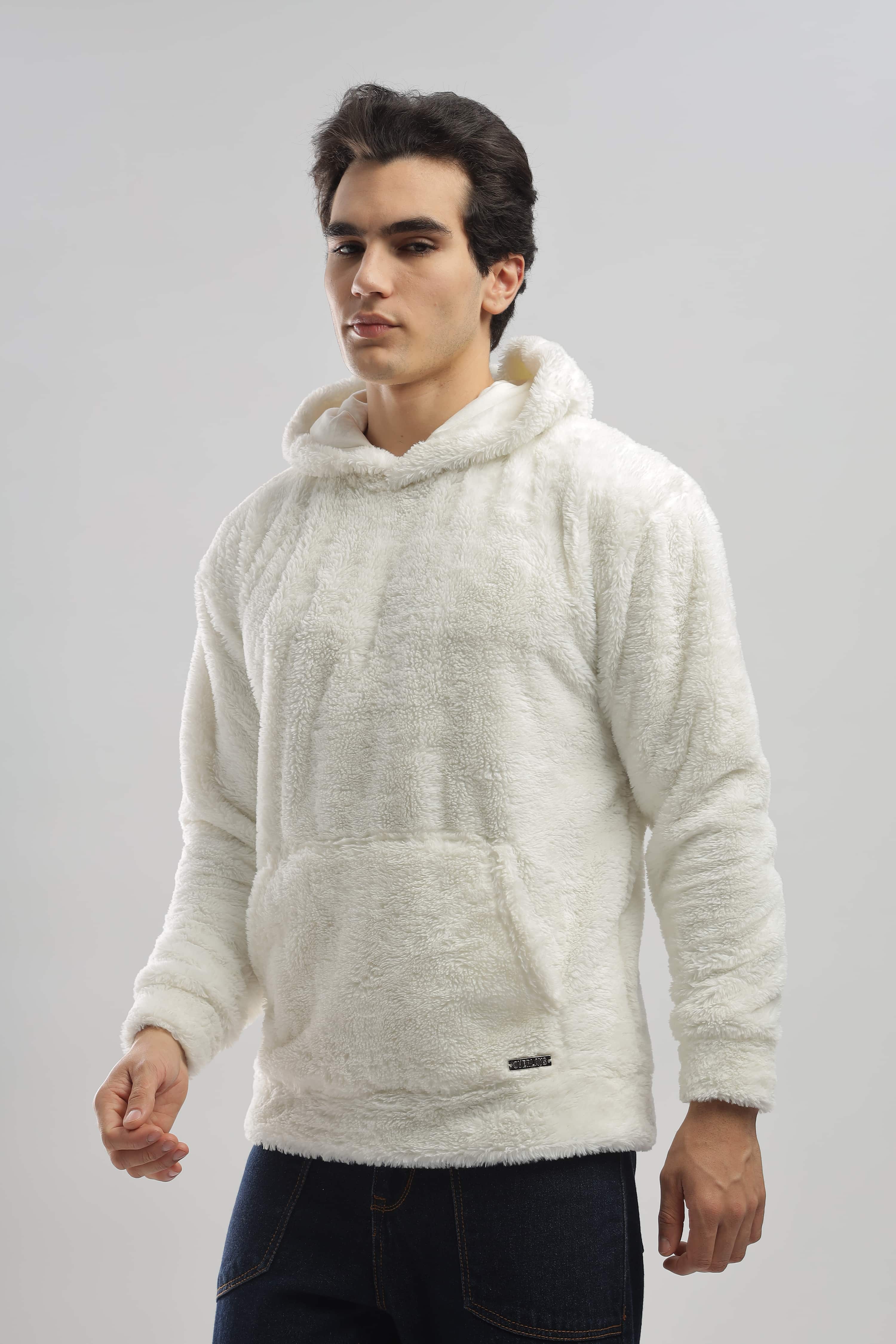 Artic Wolf White Oversized Hoodie - Image 5