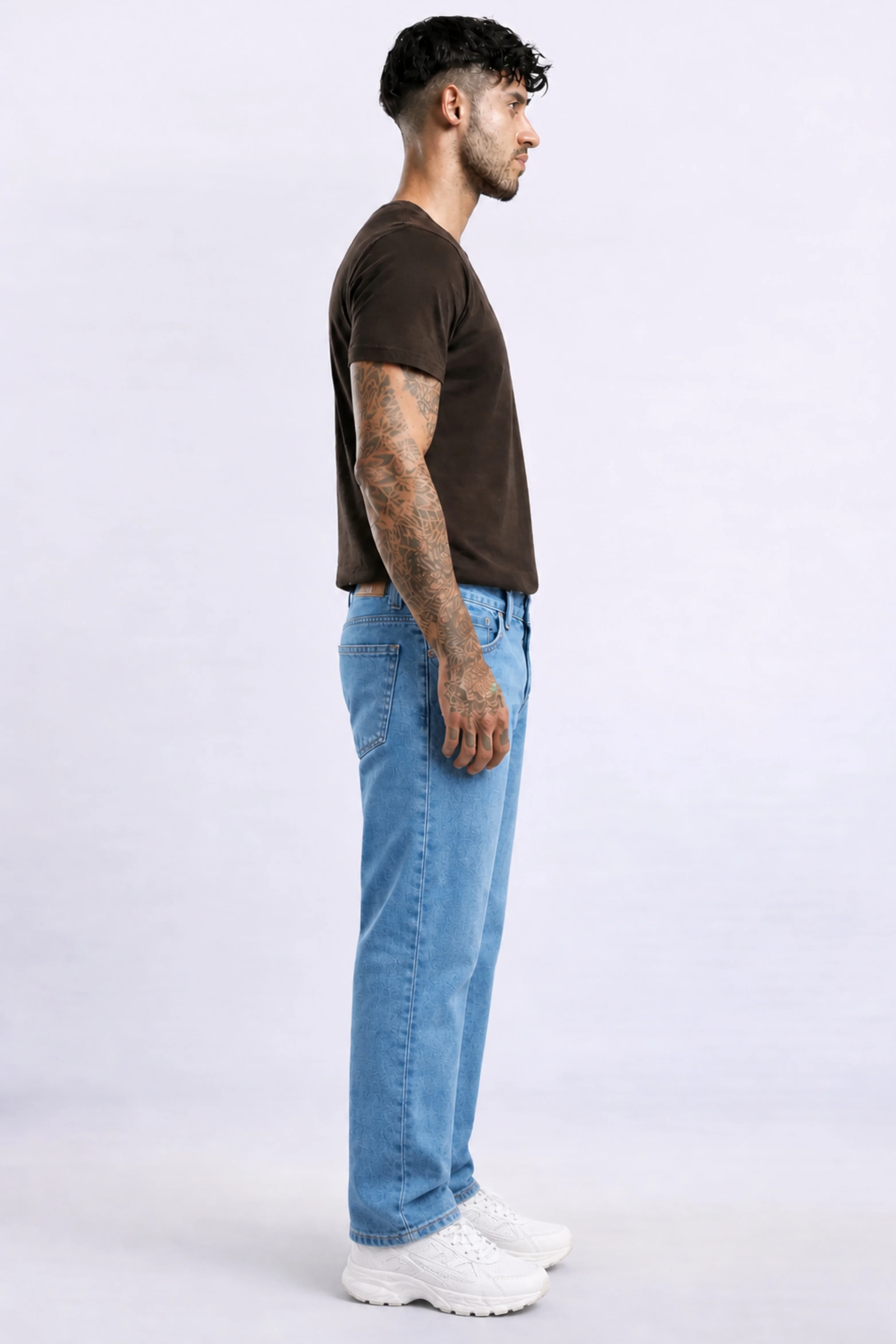 Blue Drift Washed Straight Fit Denim - Image 5