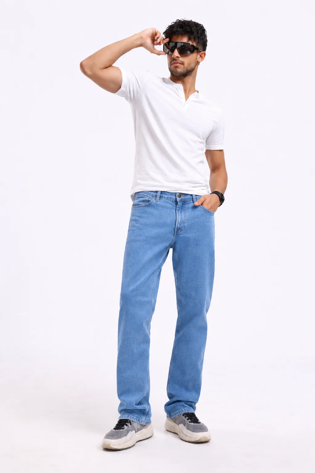 Blue Drift Washed Straight Fit Denim - Image 7