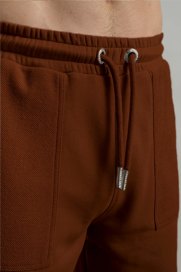 Brown Textured shorts - Image 3