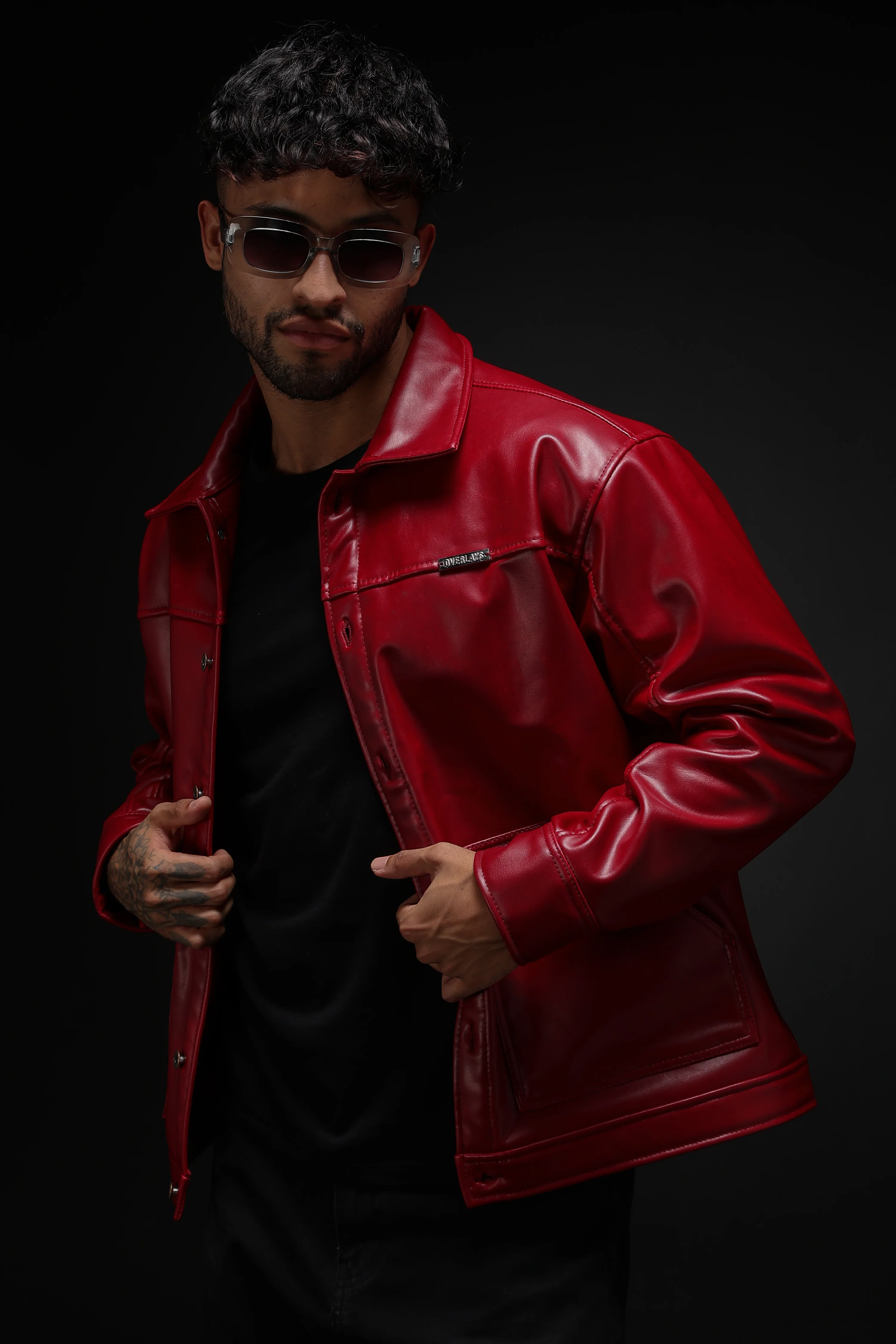 Cherry Drift Faux Leather Jacket - Image 11