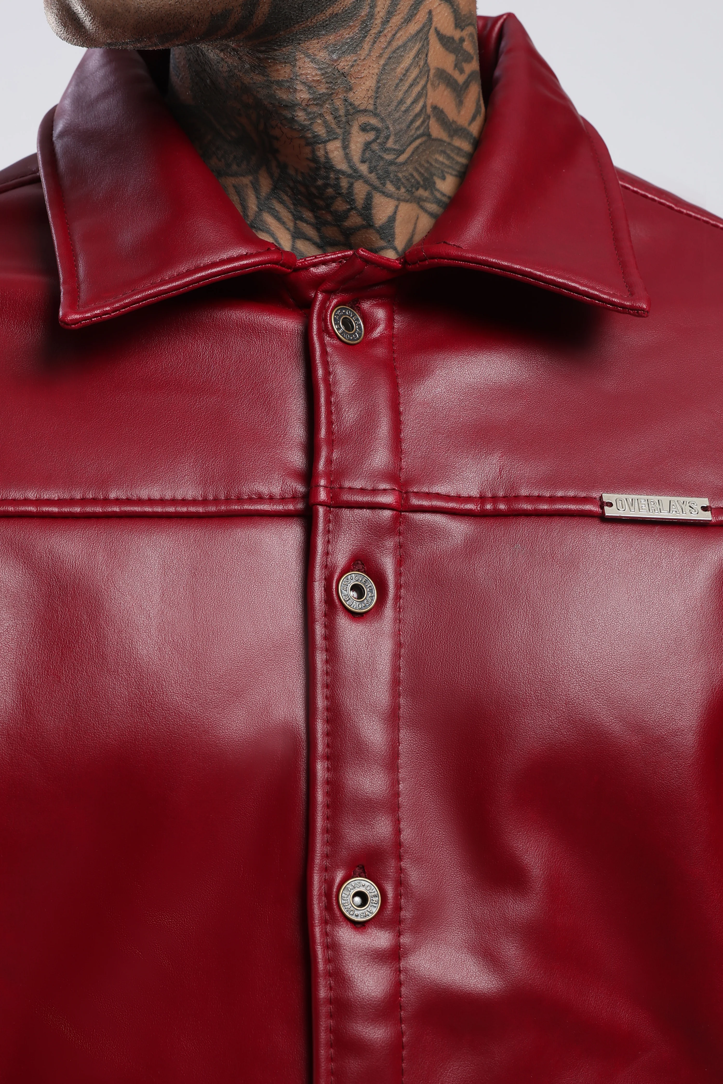 Cherry Drift Faux Leather Jacket - Image 12