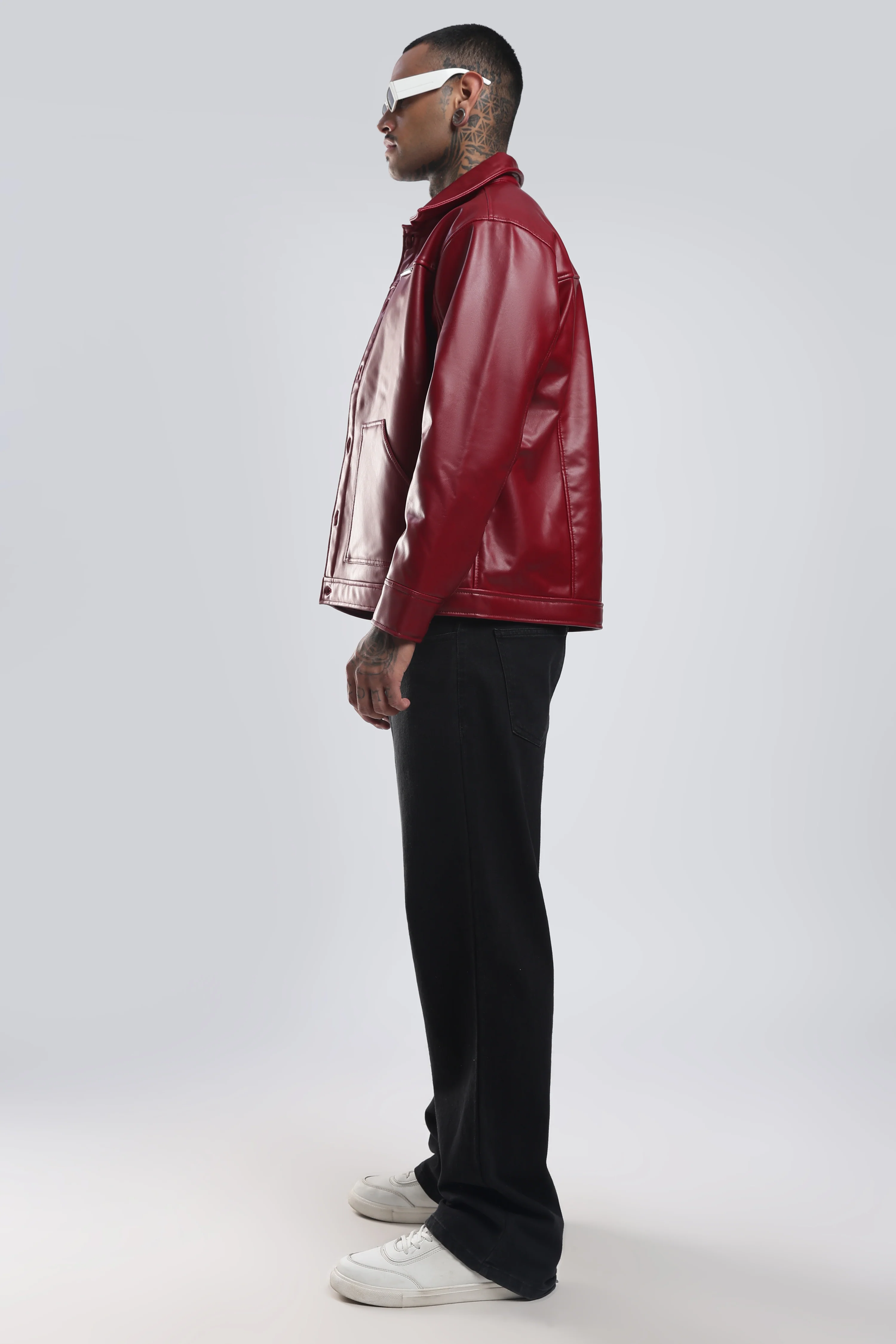 Cherry Drift Faux Leather Jacket - Image 16