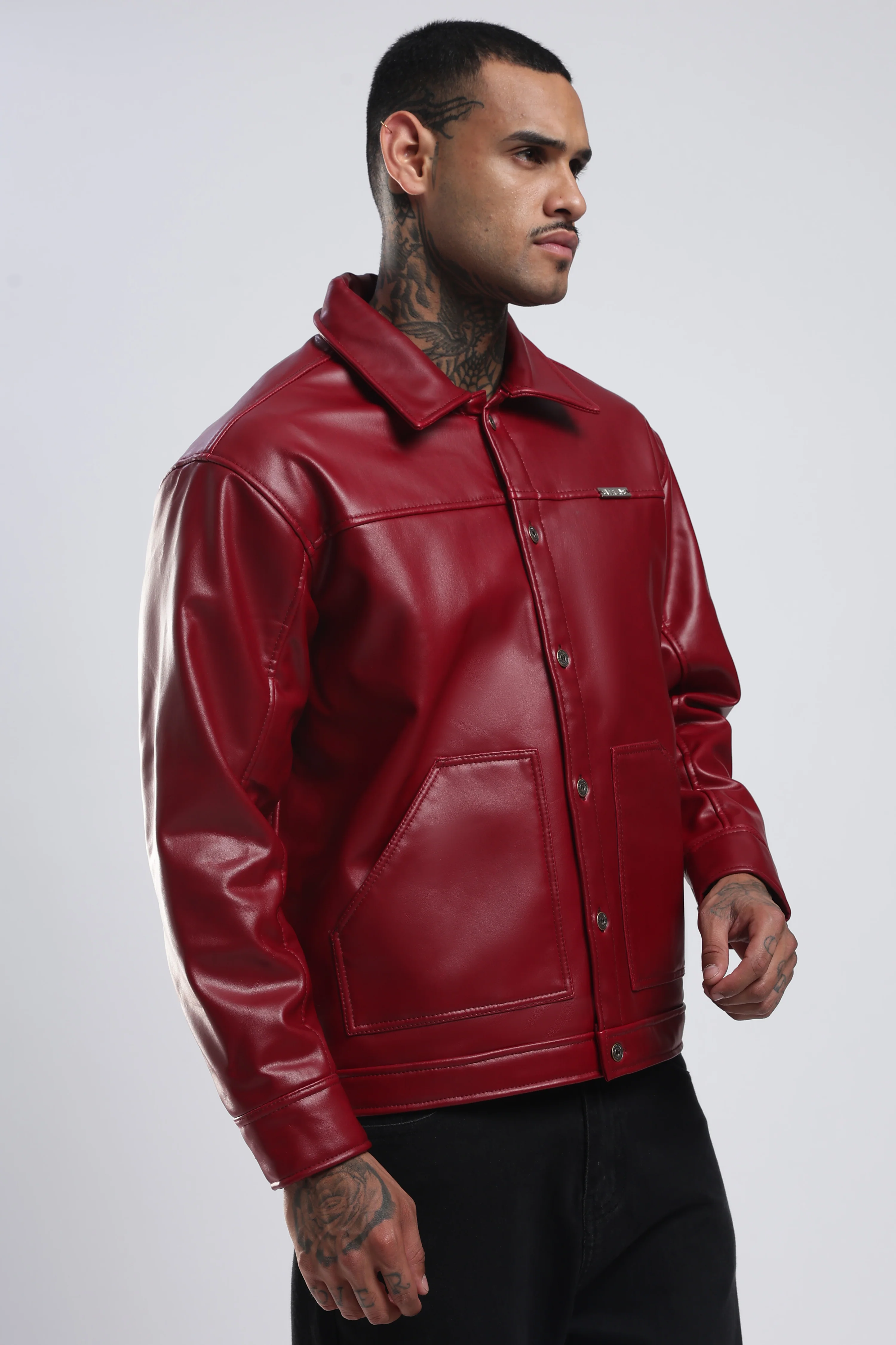 Cherry Drift Faux Leather Jacket - Image 23
