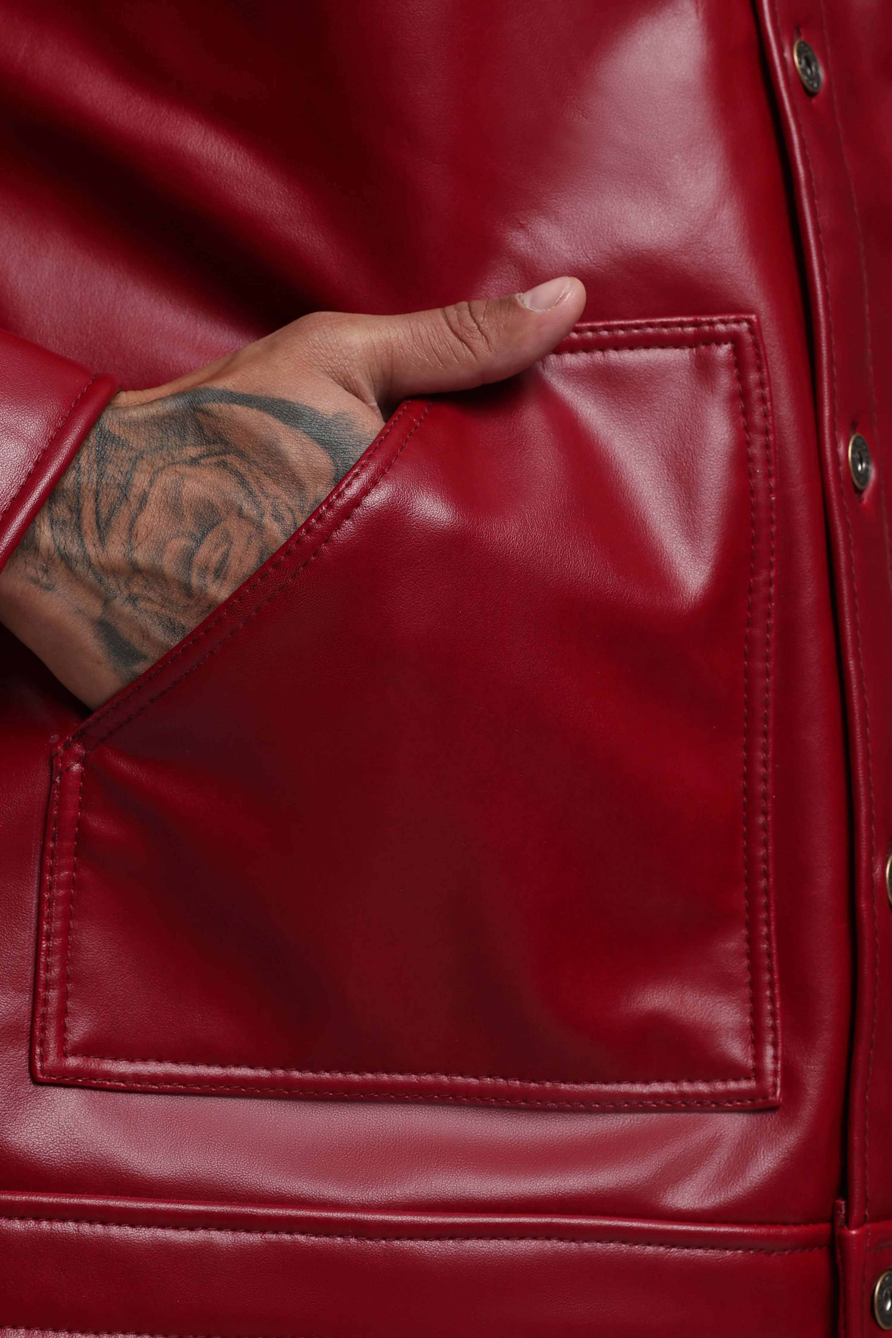 Cherry Drift Faux Leather Jacket - Image 26