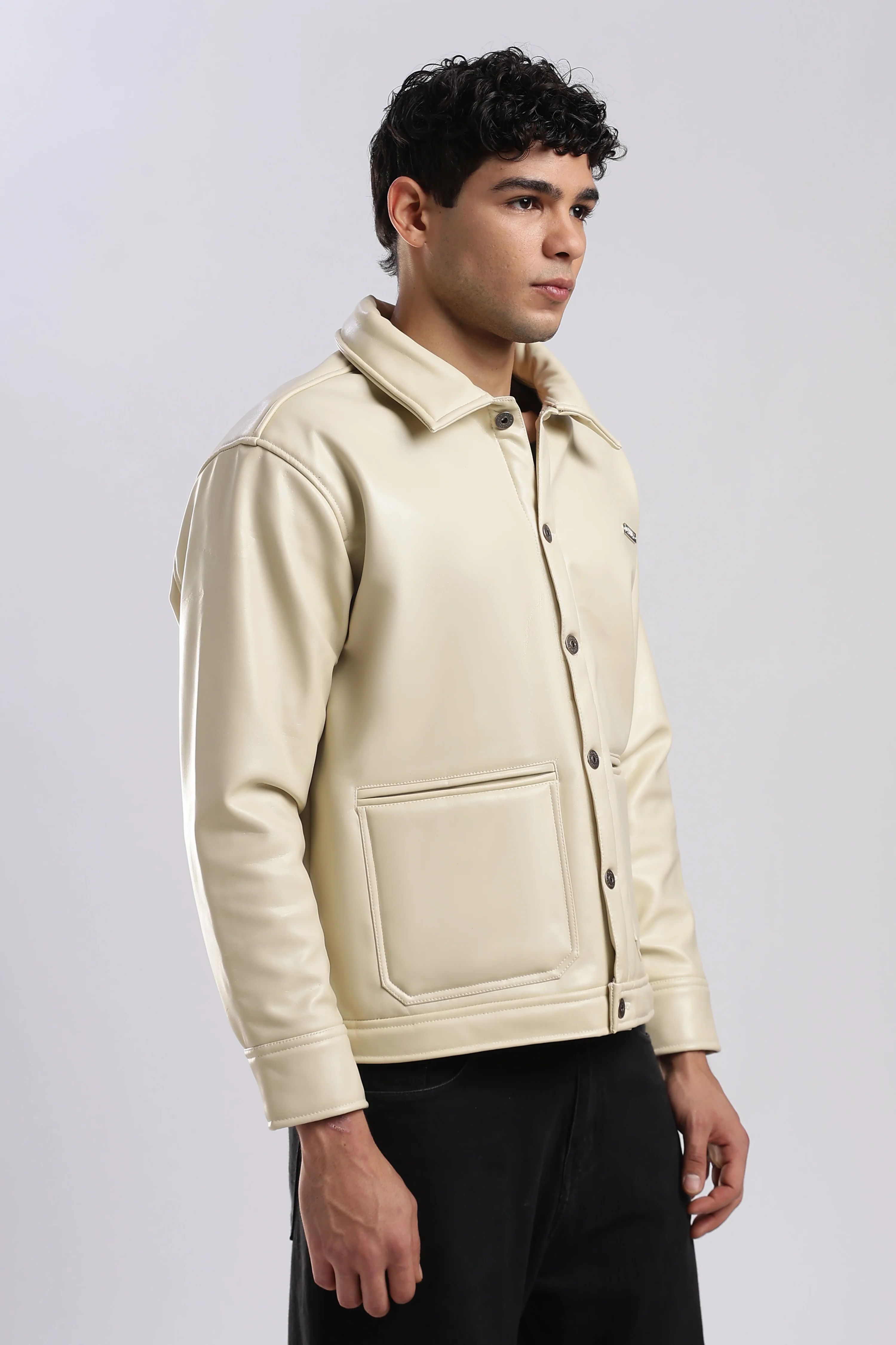 Fawn Drift Faux Leather Jacket - Image 10