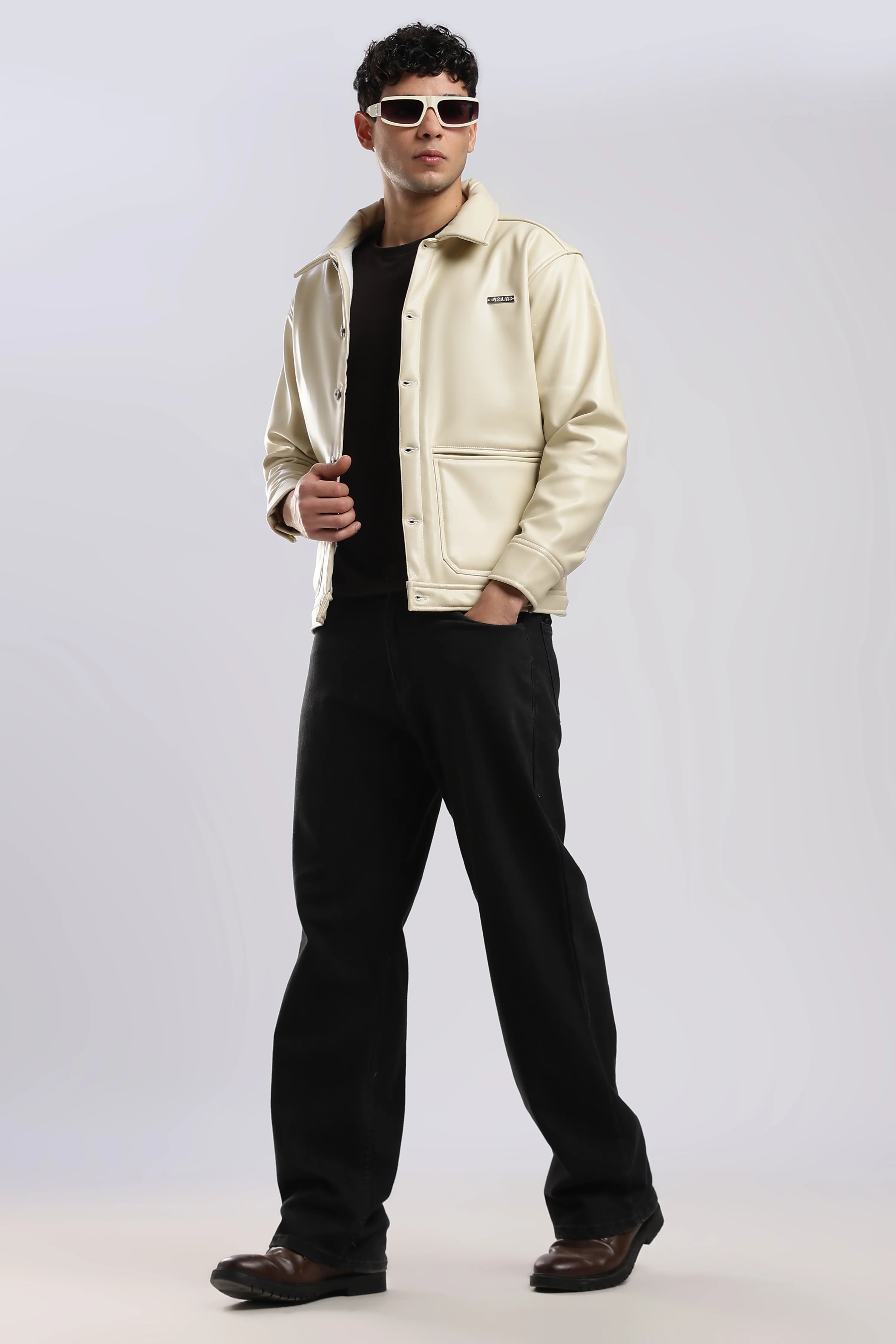 Fawn Drift Faux Leather Jacket - Image 5