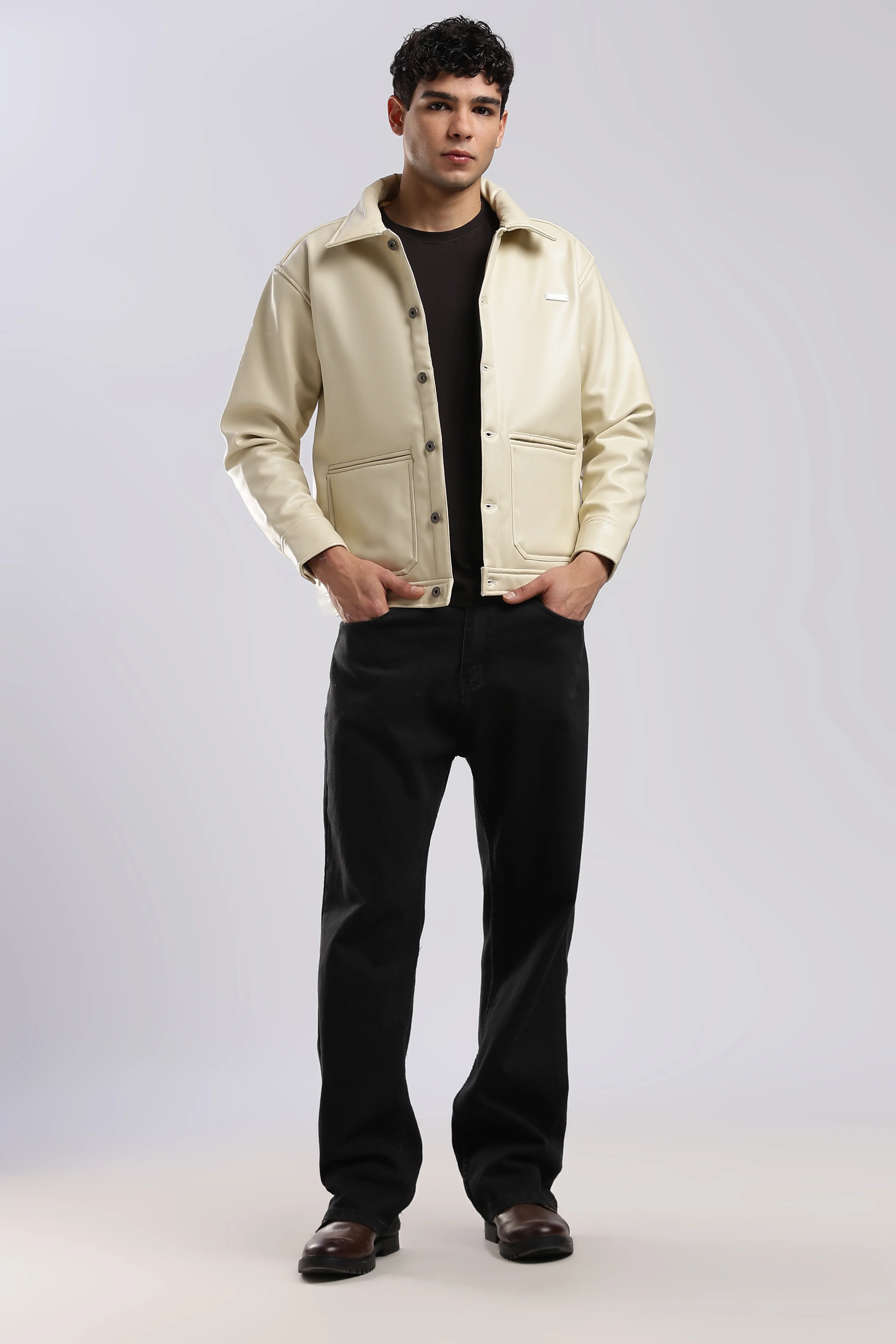 Fawn Drift Faux Leather Jacket - Image 6
