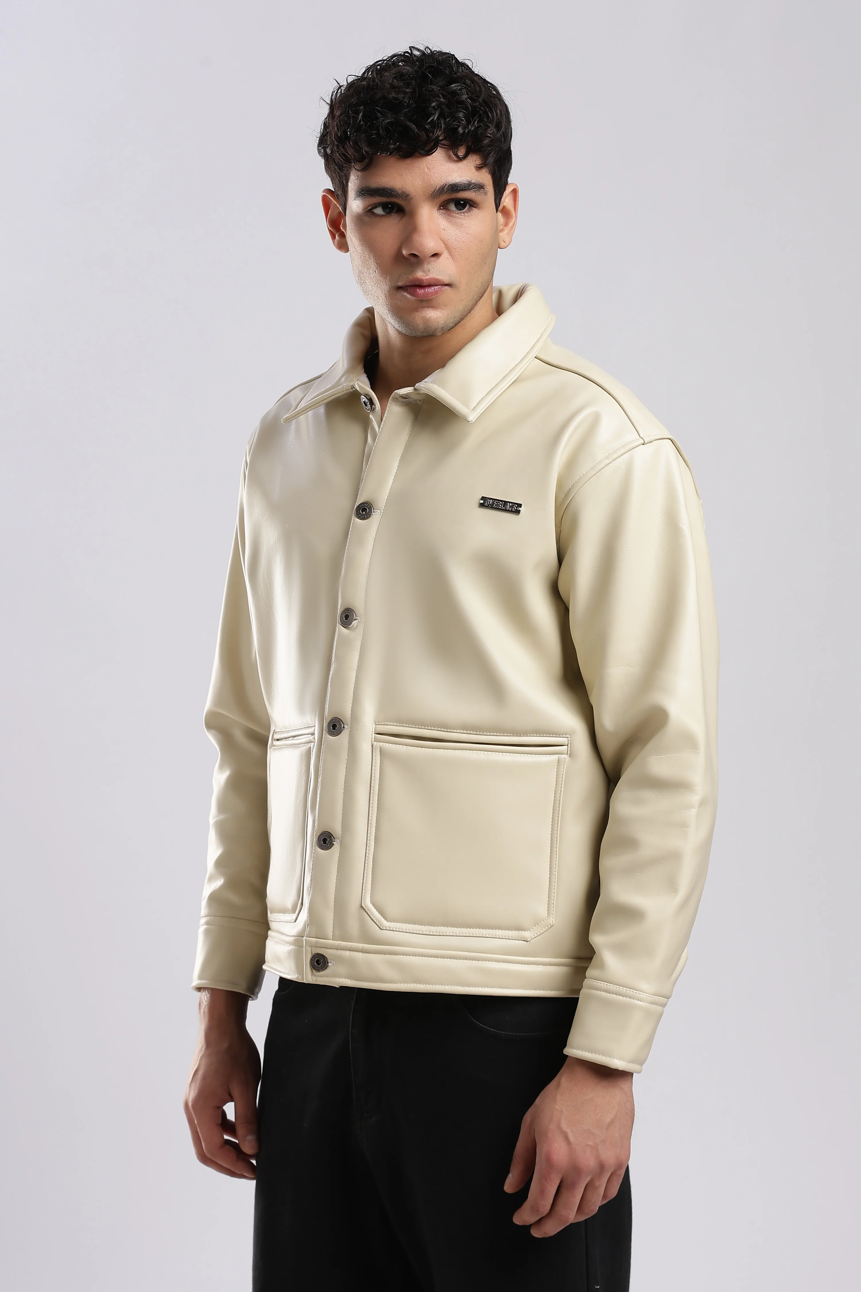 Fawn Drift Faux Leather Jacket - Image 9