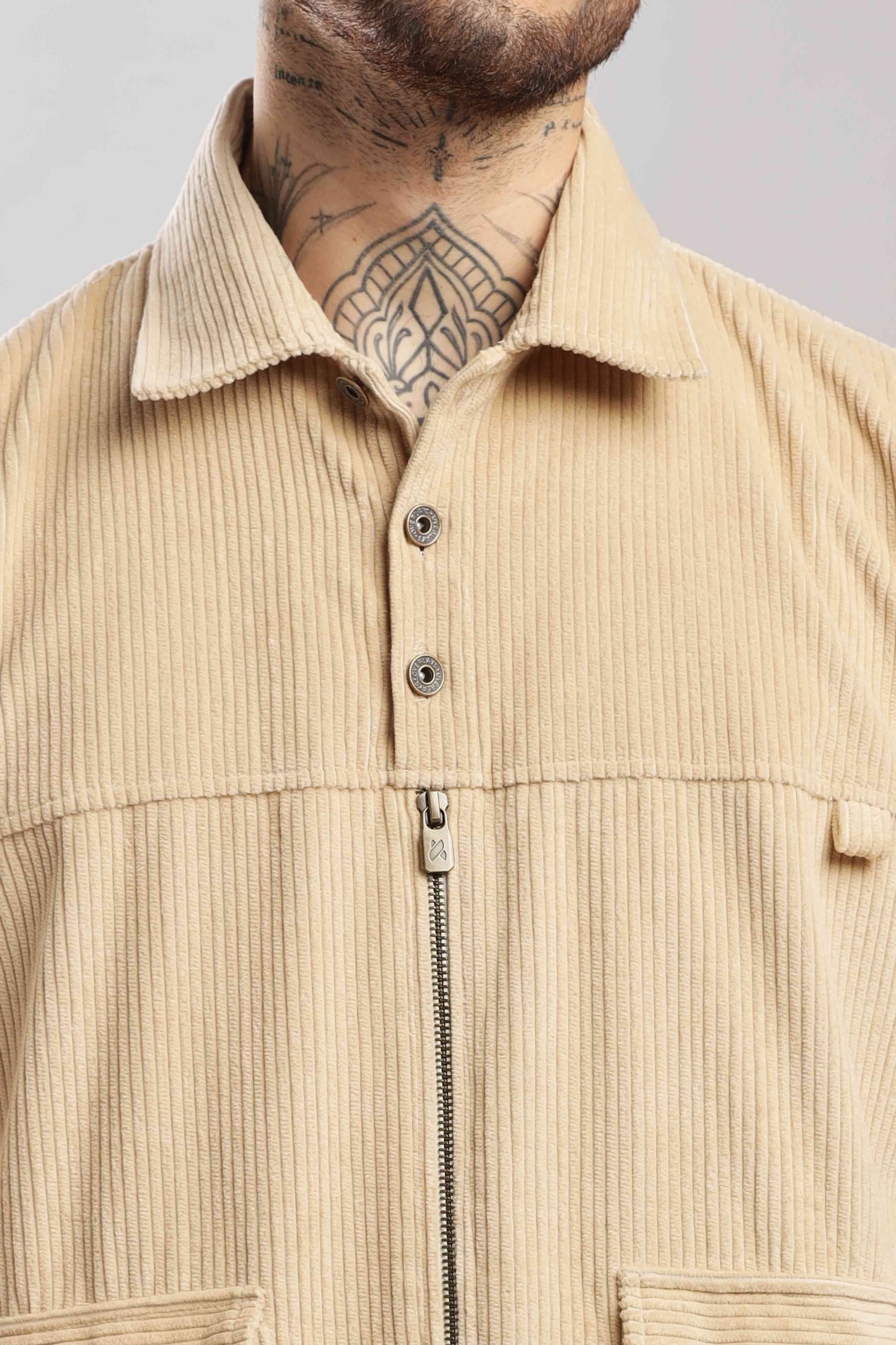 Fawn Textured Corduroy Shaket - Image 13