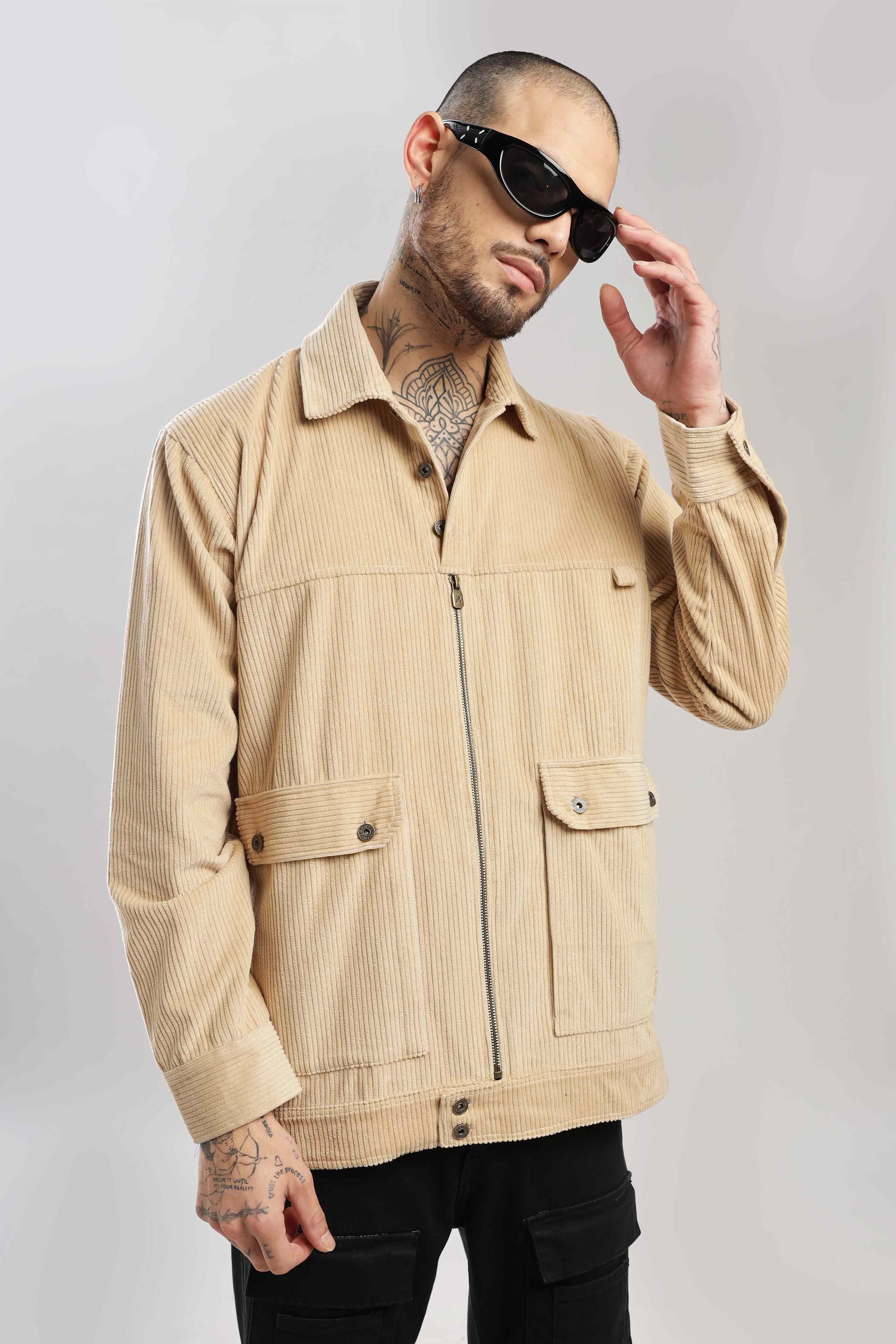 Fawn Textured Corduroy Shaket - Image 16