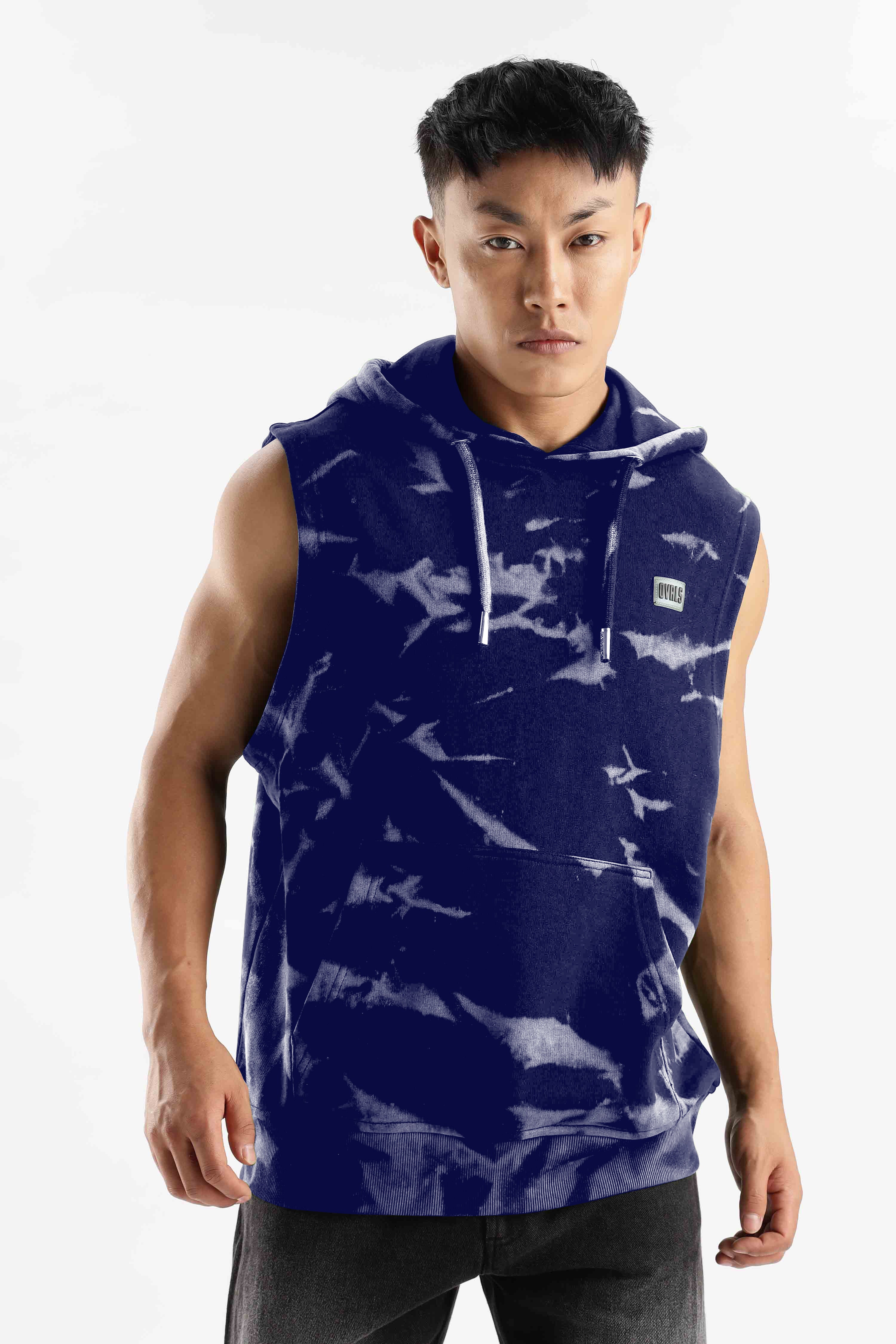 Flash Hood Navy Sleeveless Tank Top - Image 3