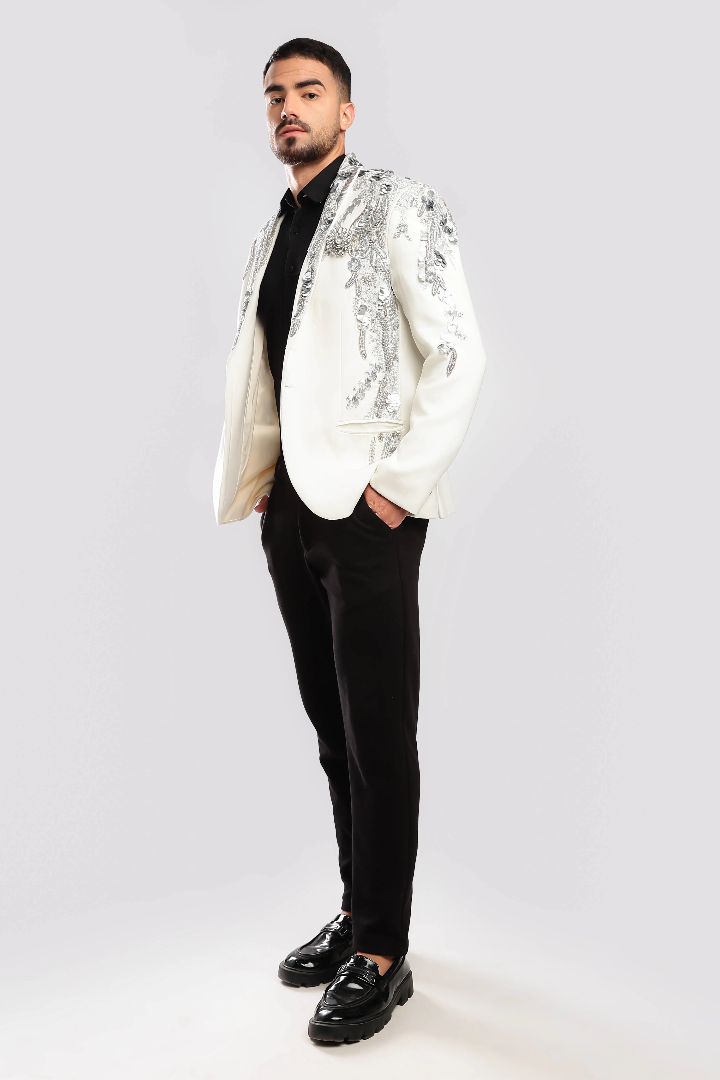 Gilded Inlay Zardozi Suit - Image 7