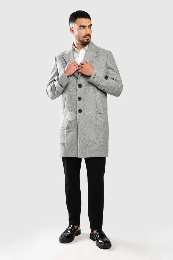Grey Long Coat - Image 11