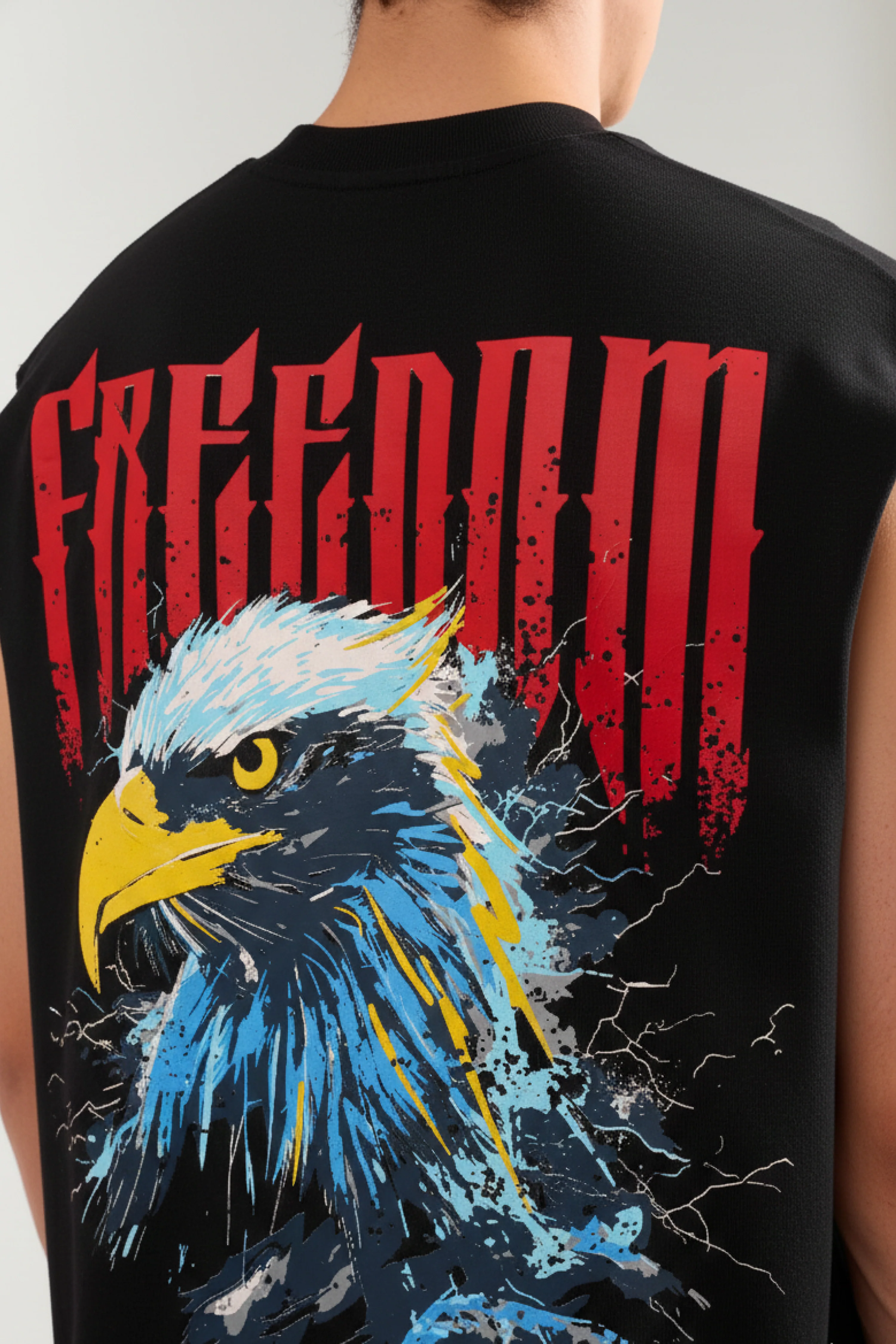 Hawk Eye Sleeveless Black Tank Top - Image 3