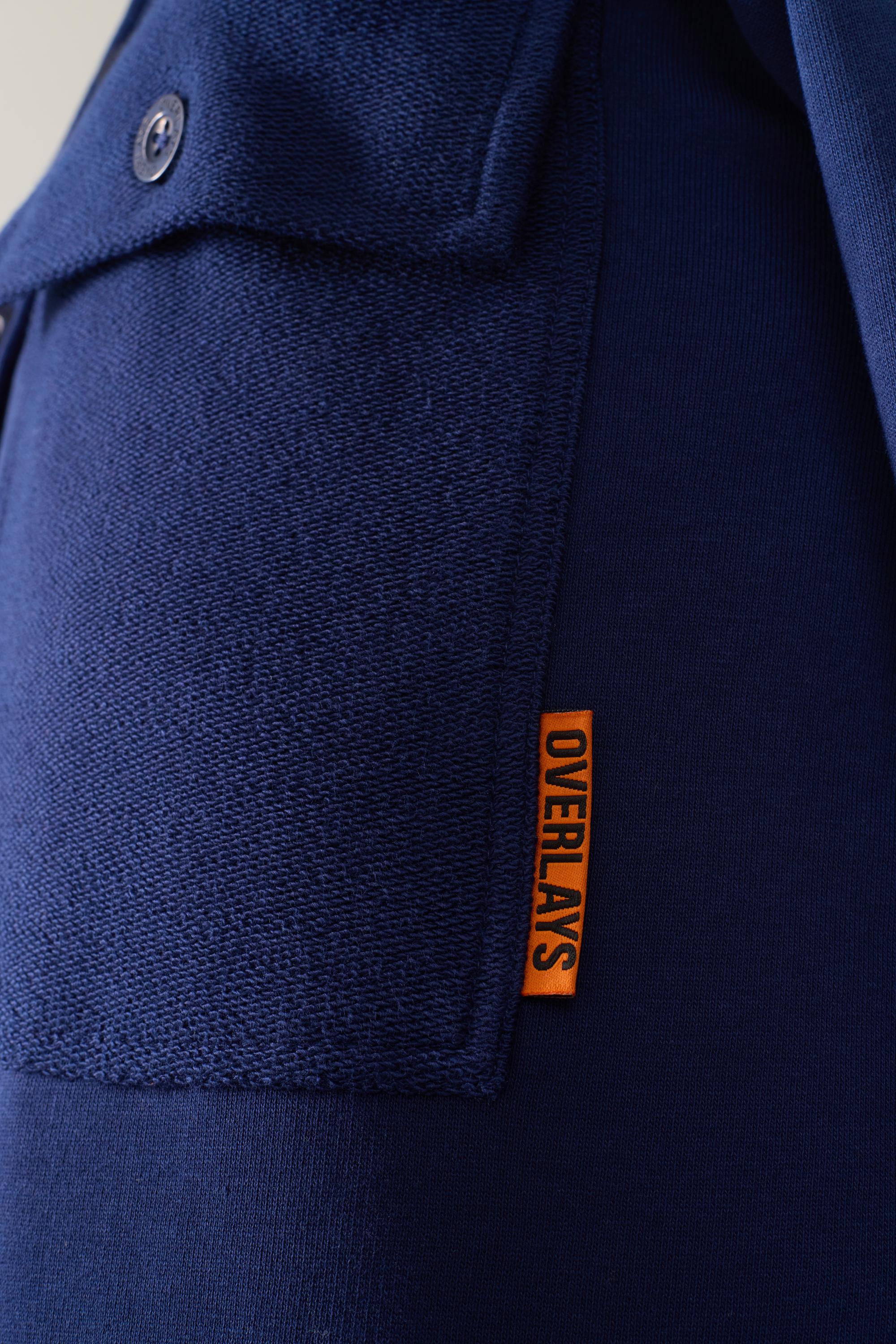Heavy Weight Navy terry patch pocket full sleeve shirt - Image 6