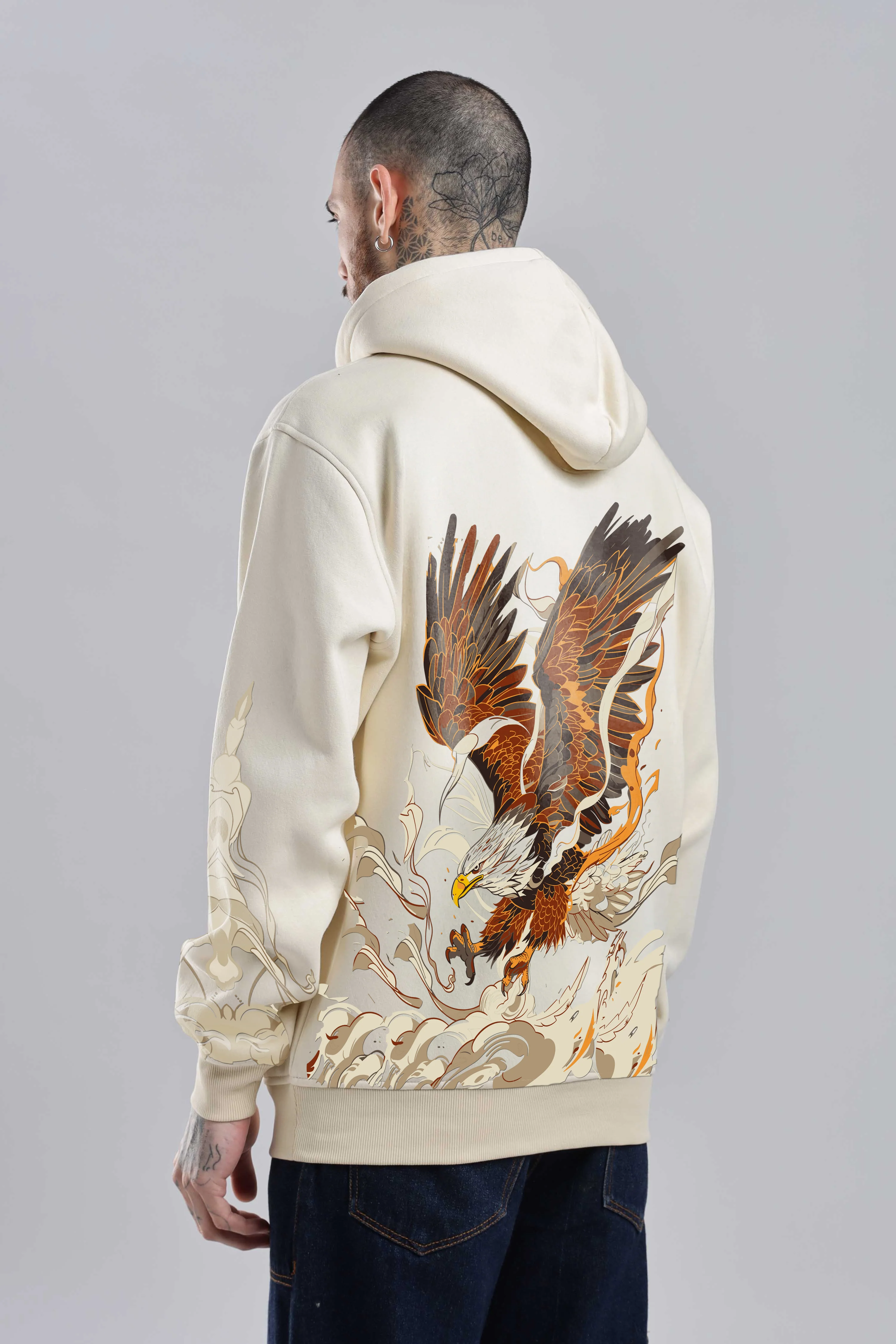 Liberation Beige Oversized Hoodie - Image 11