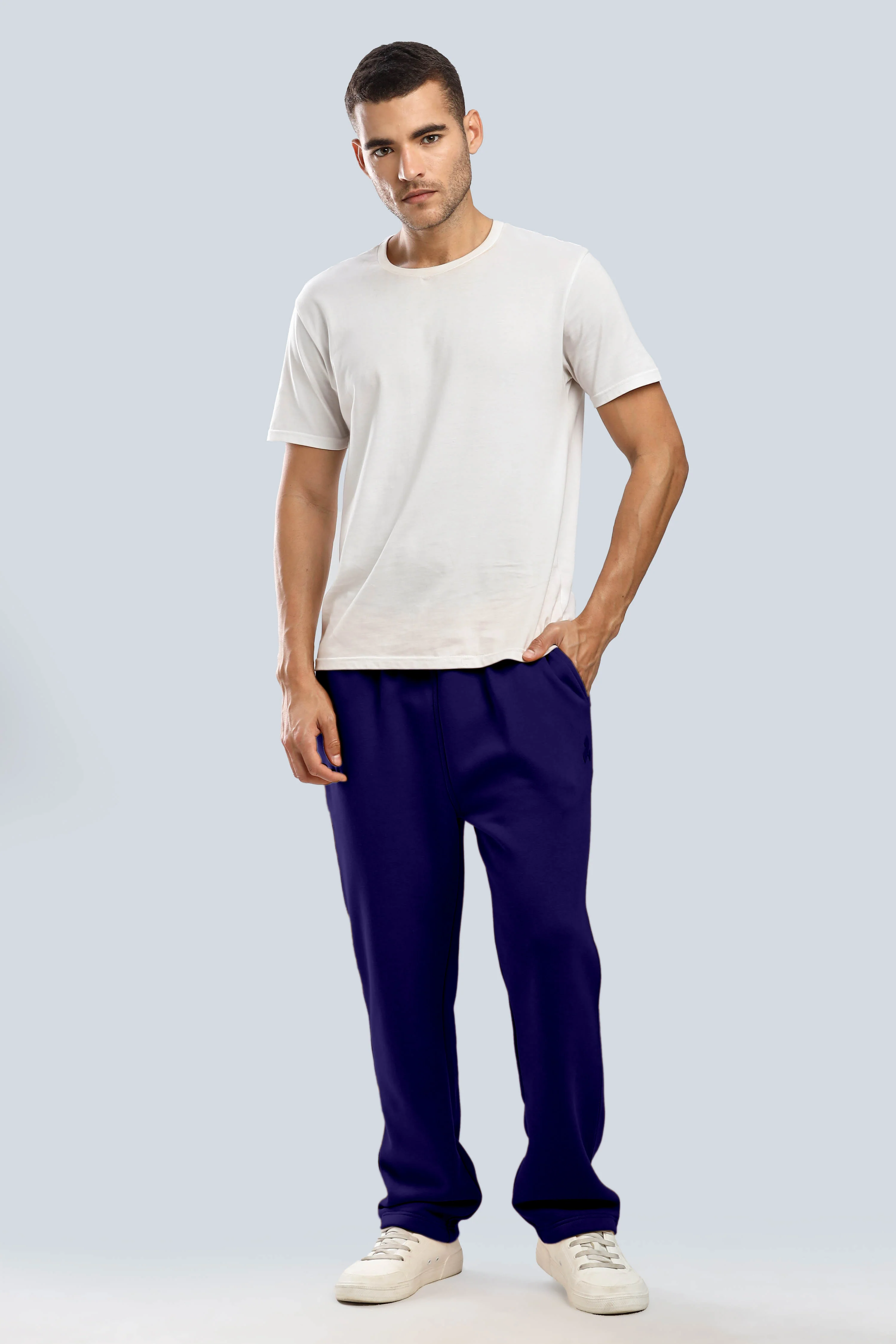 Navy Heavy Weight Straight Fit Jogger - Image 13