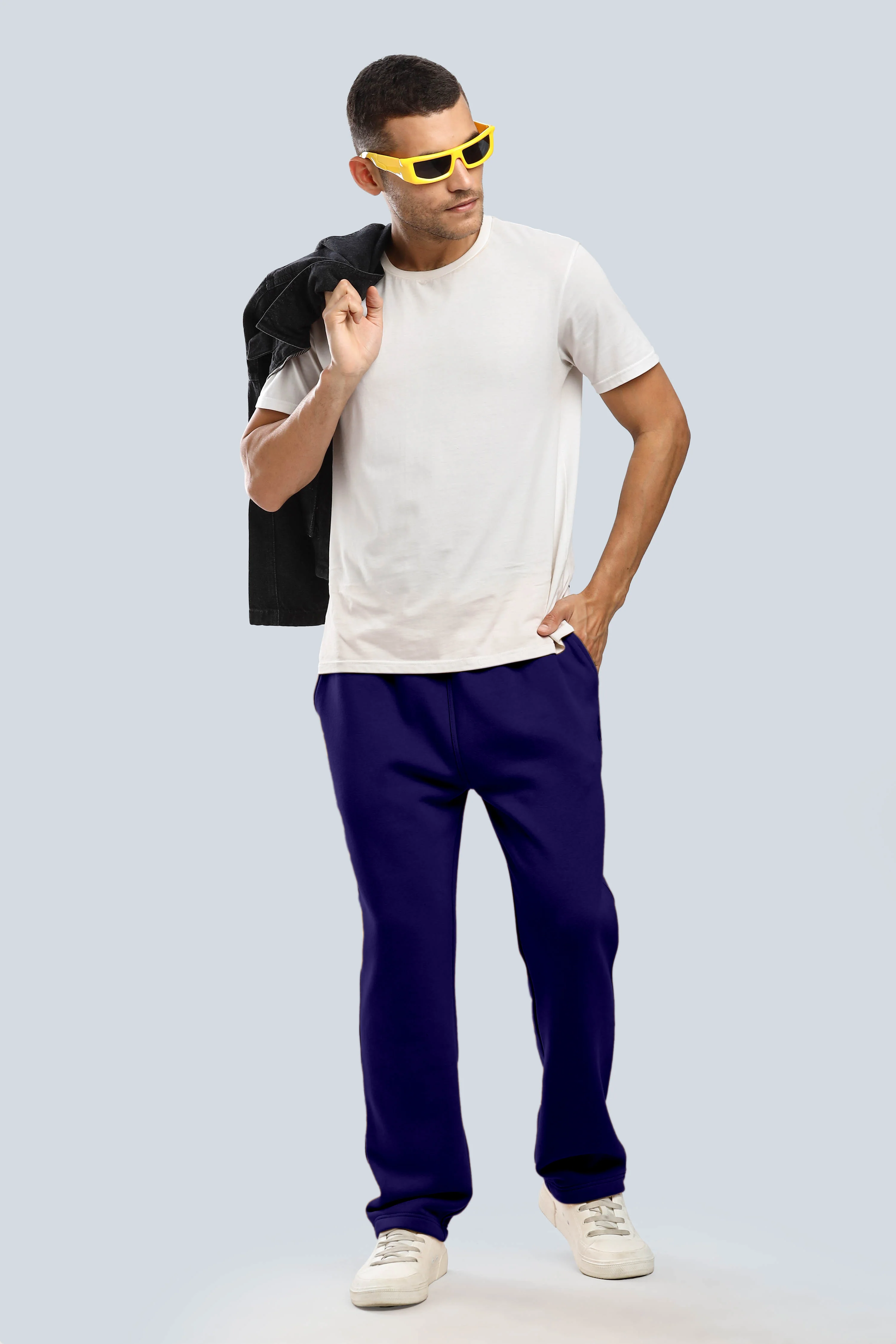 Navy Heavy Weight Straight Fit Jogger - Image 9