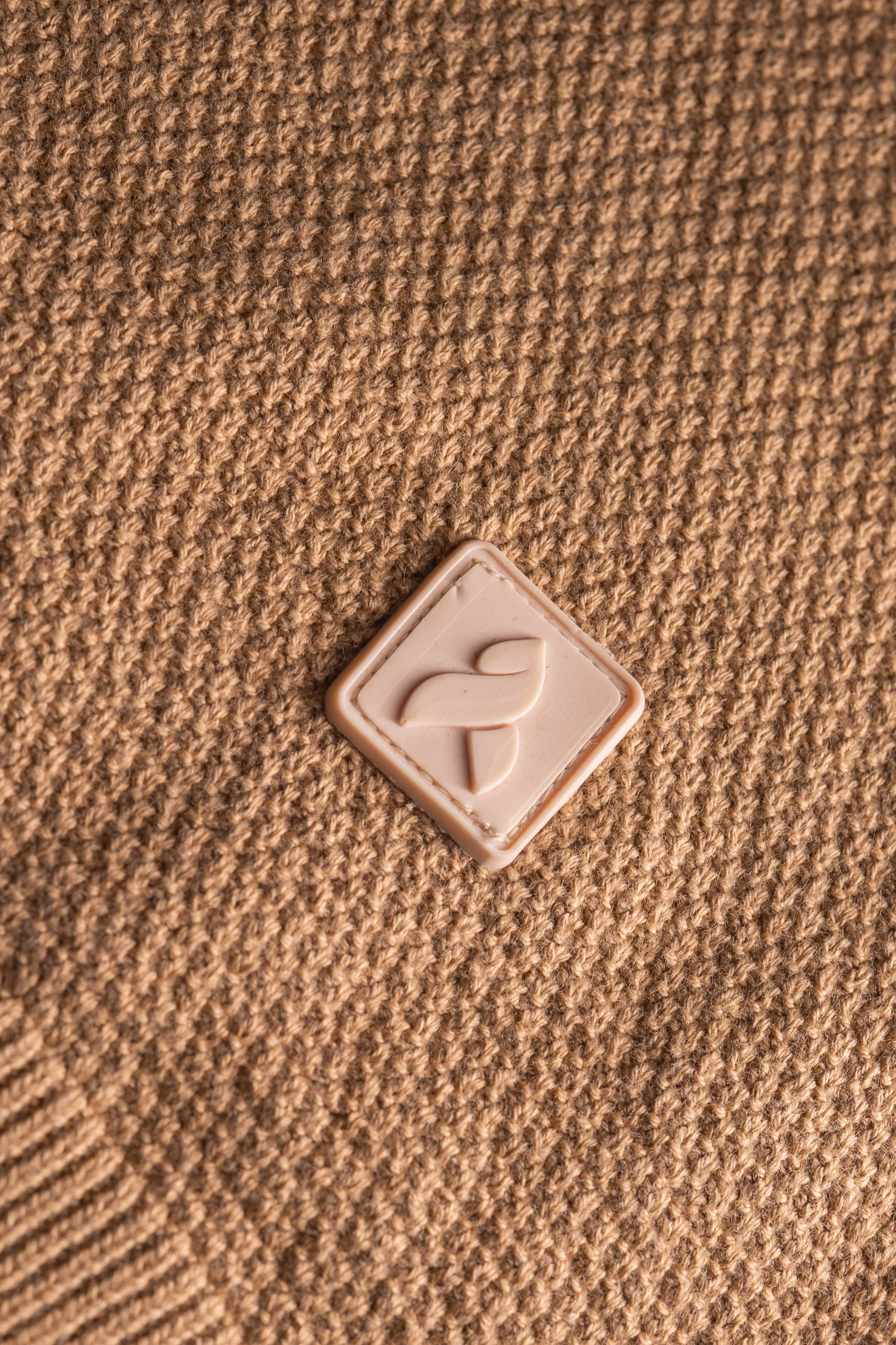 Nude Textured Knitted T-Shirt - Image 3