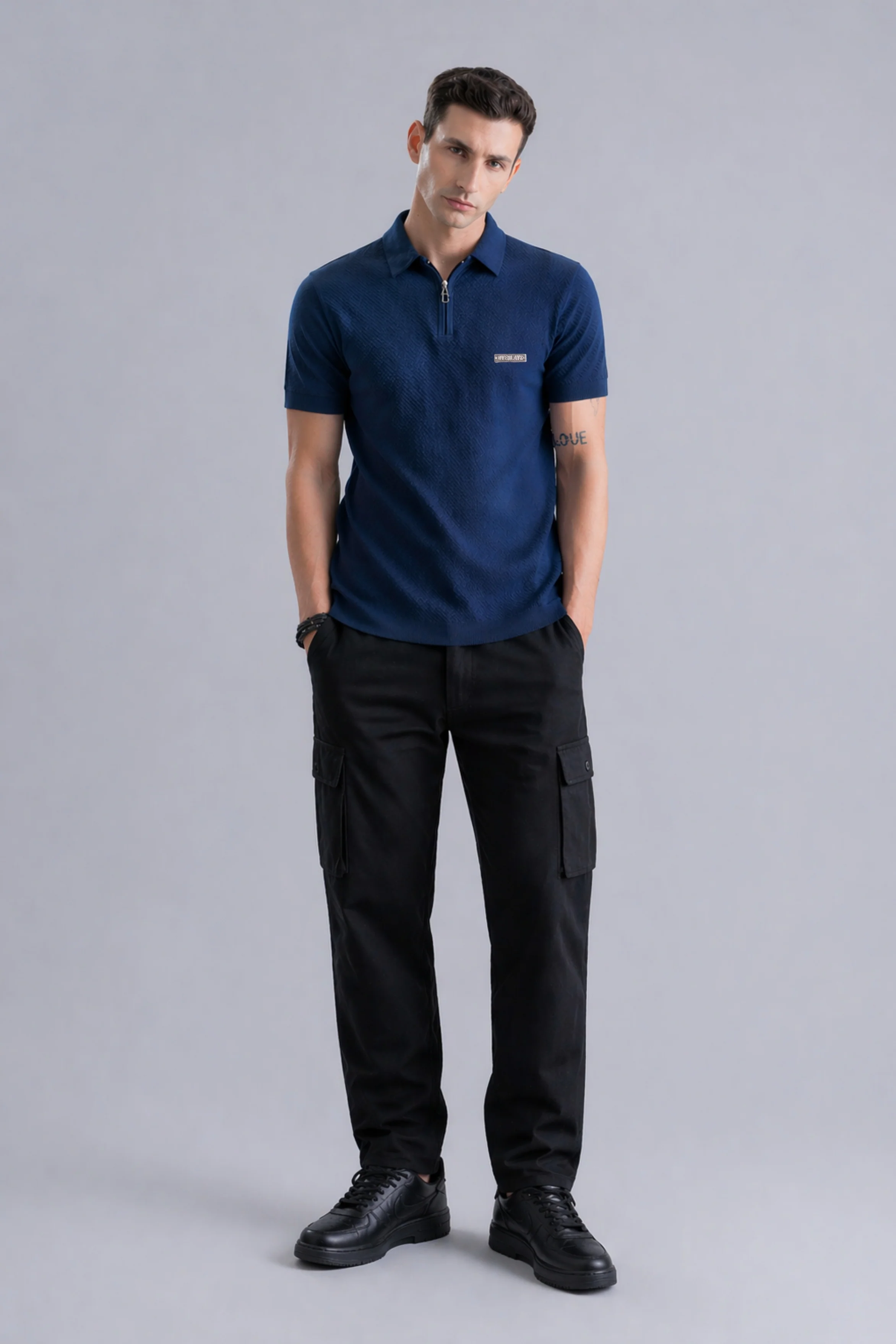 Ocean Dusk Navy Regular Fit Polo - Image 3