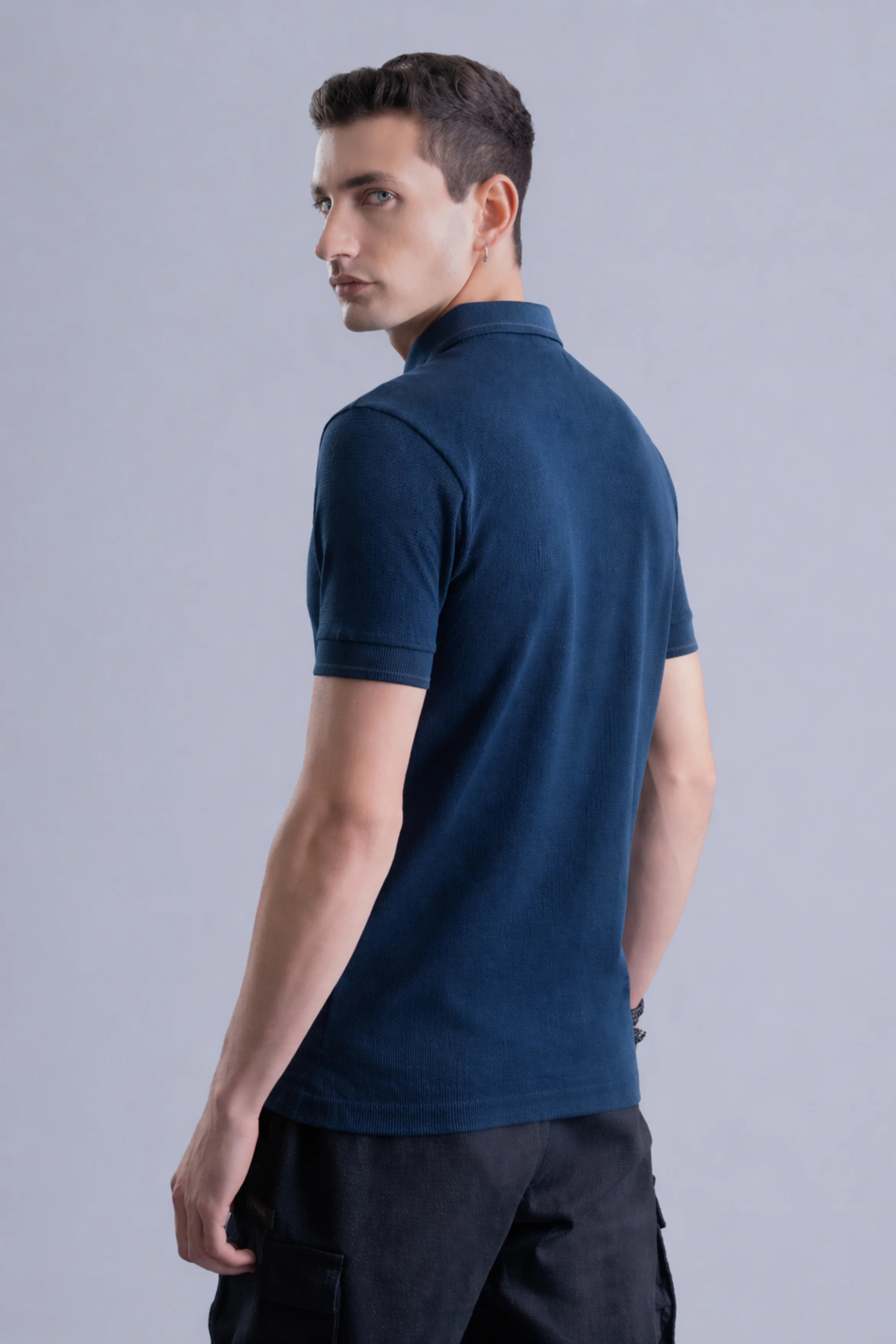 Ocean Dusk Navy Regular Fit Polo - Image 4