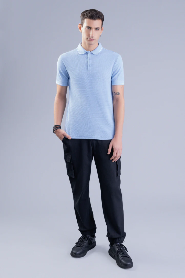 Off-Grid Polo Tshirt - Blue - Image 5