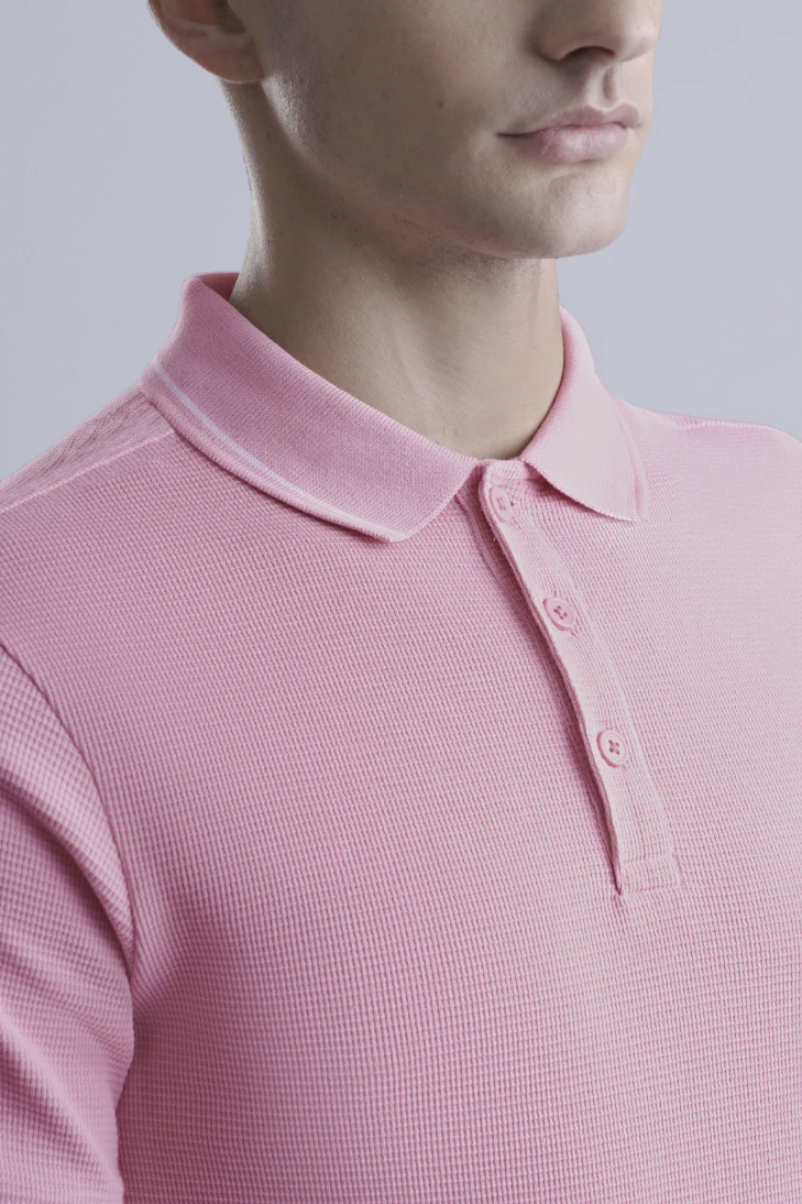 Off-Grid Polo Tshirt - Blush - Image 3