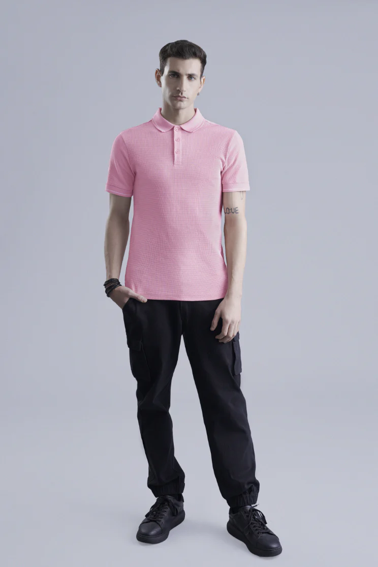 Off-Grid Polo Tshirt - Blush - Image 5