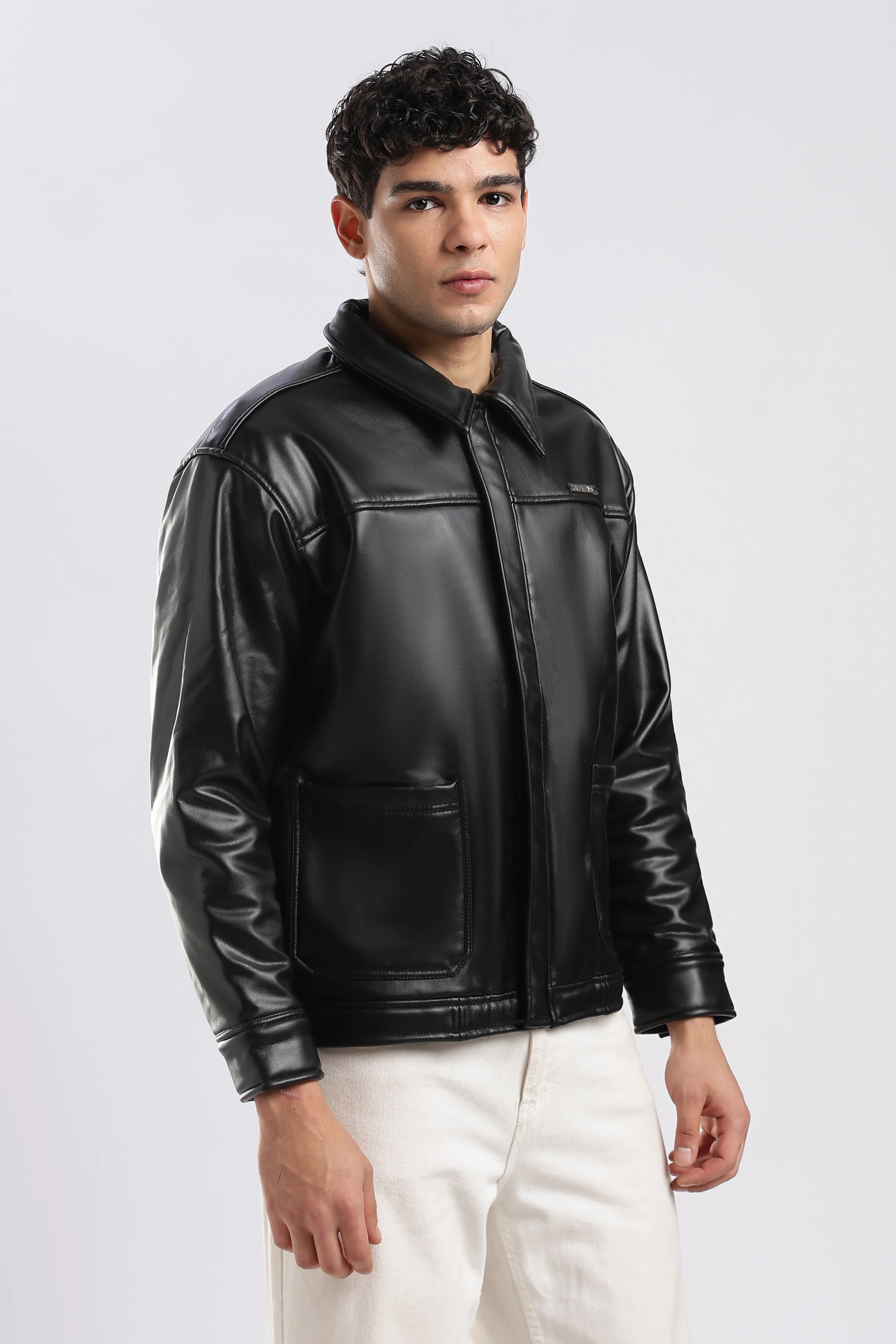 Raven Miler Faux Leather Jacket - Image 16