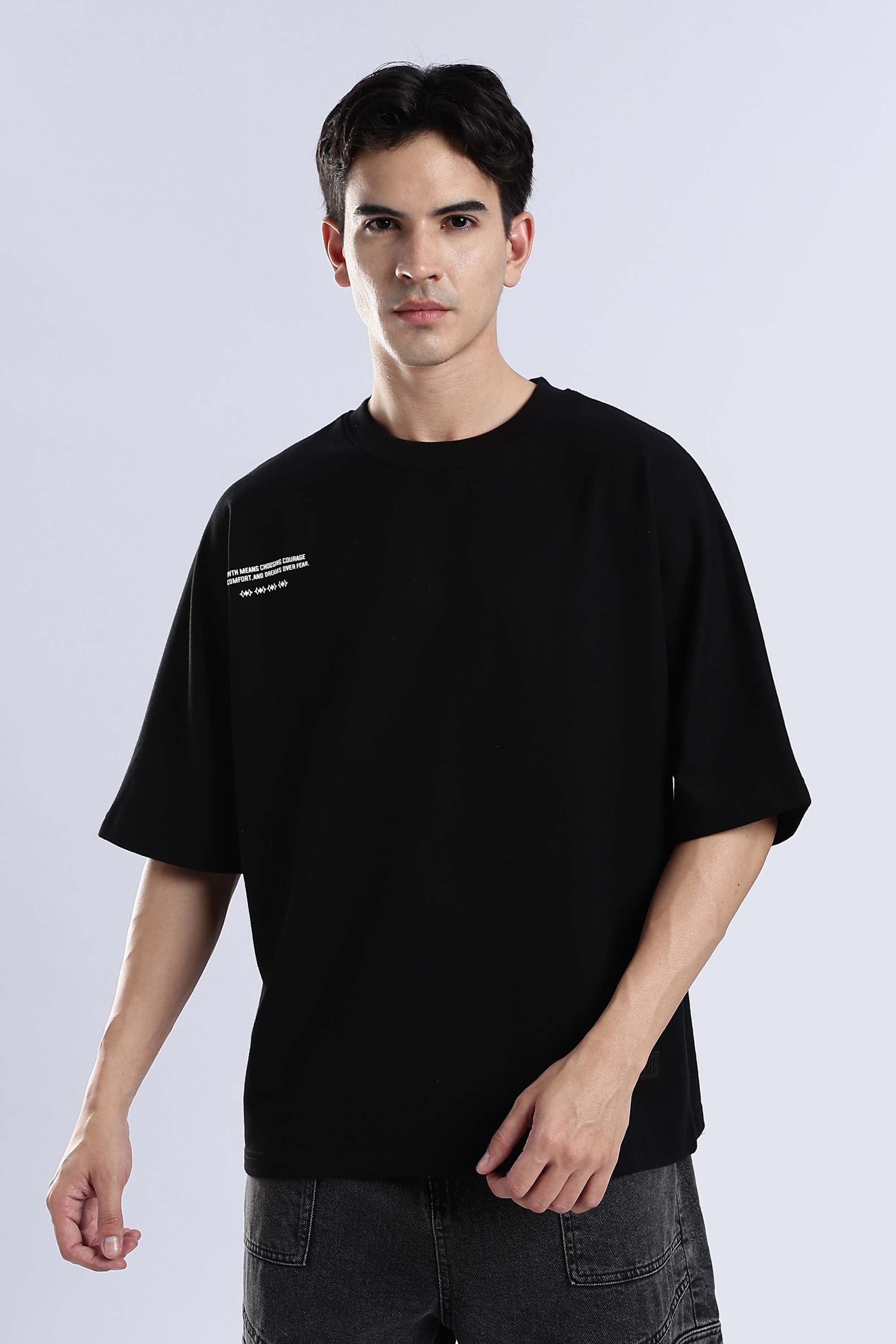 Shadow Wings Black Oversized T-Shirt - Image 3