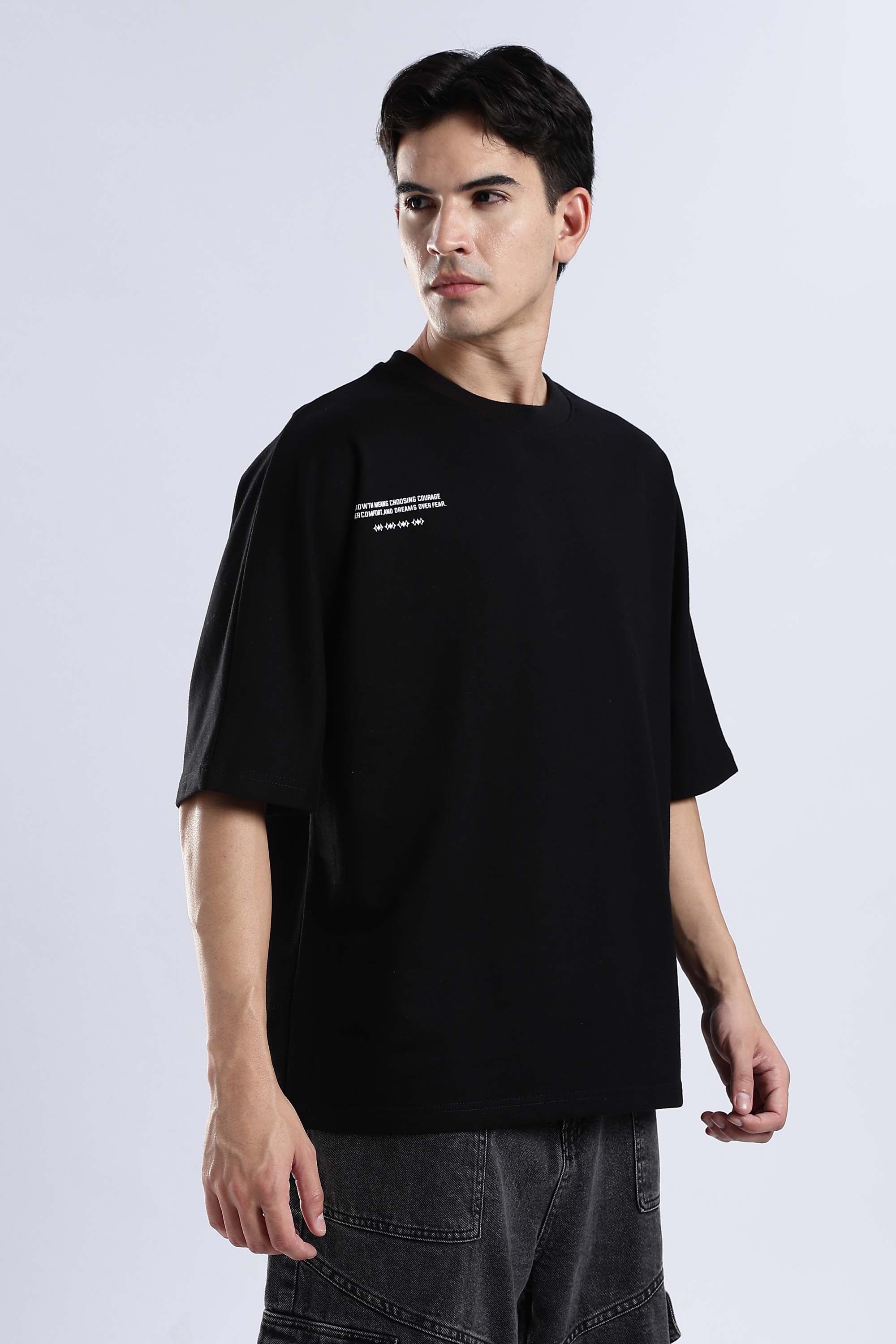 Shadow Wings Black Oversized T-Shirt - Image 5