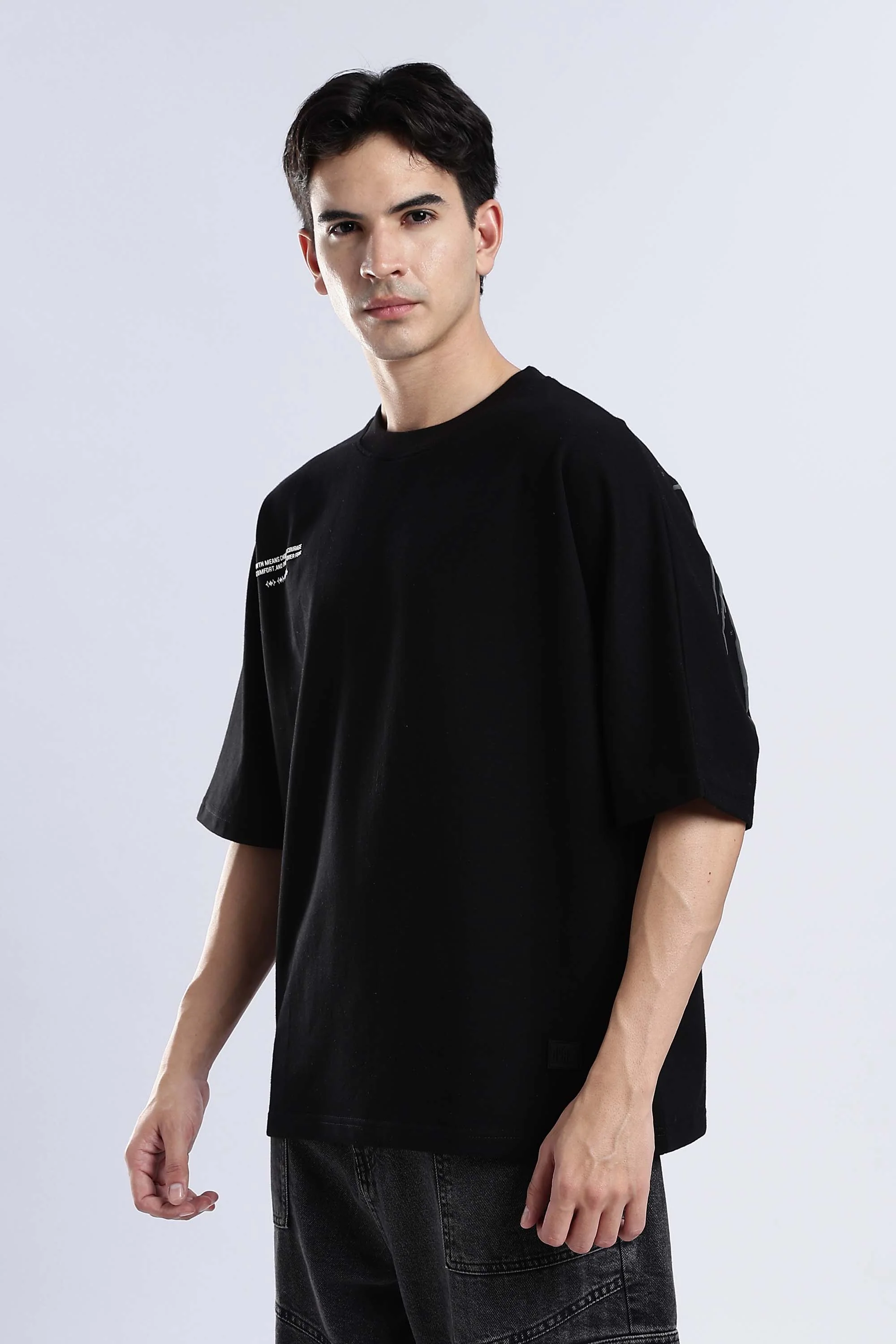 Shadow Wings Black Oversized T-Shirt - Image 8