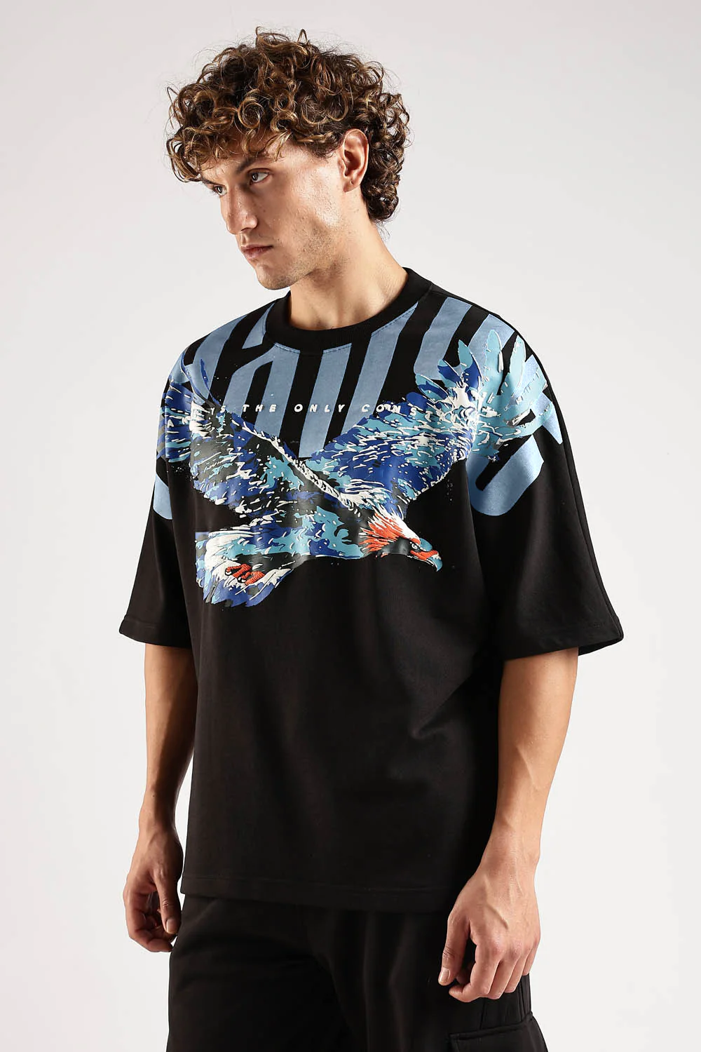 Sky Walker Black Oversized T-Shirt - Image 5