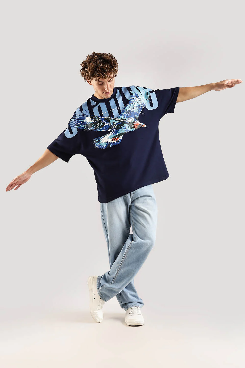Sky Walker Navy Oversized T-Shirt - Image 4