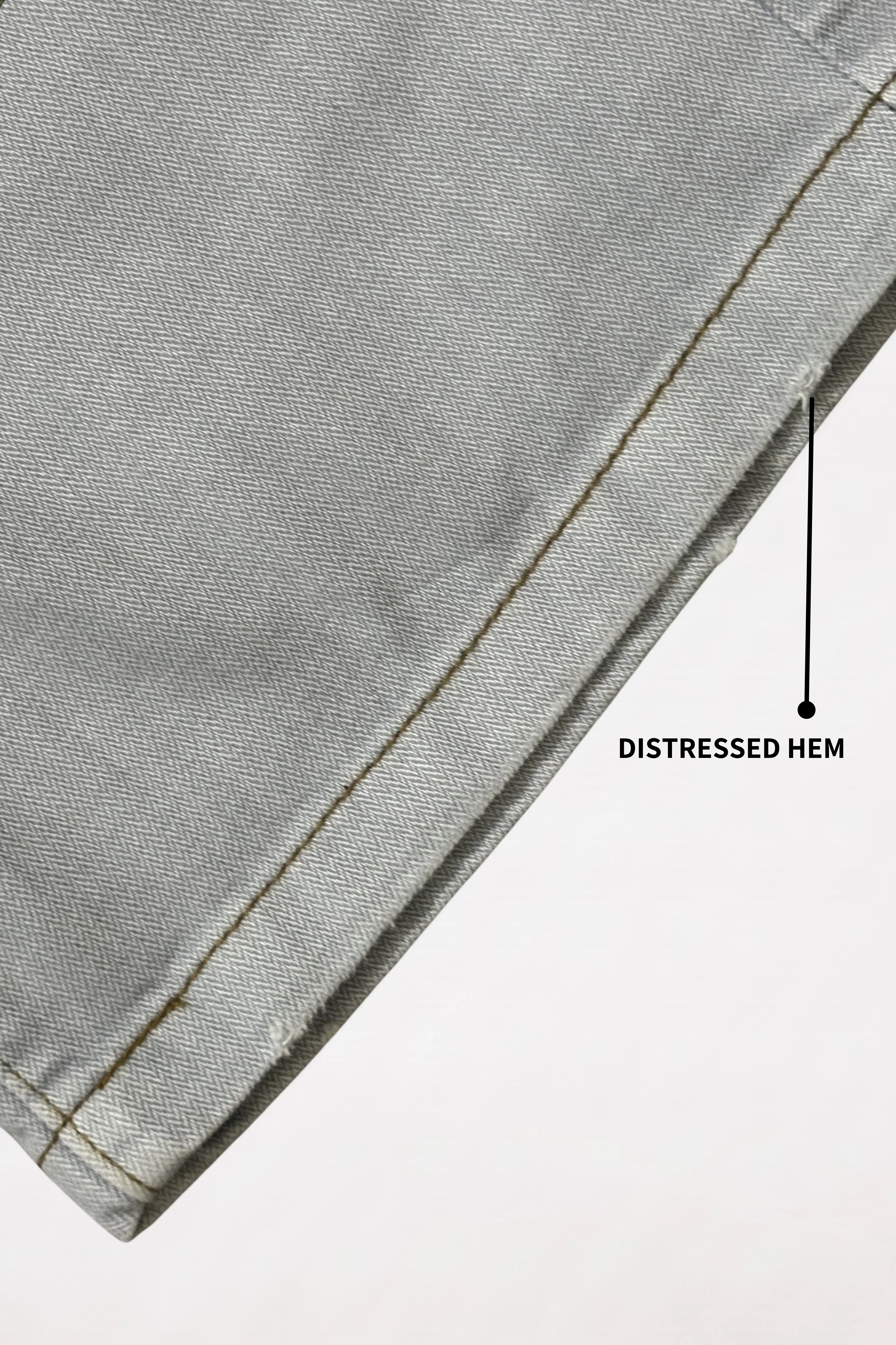 Smoke Wash Grey Distressed Baggy Denim - Image 6