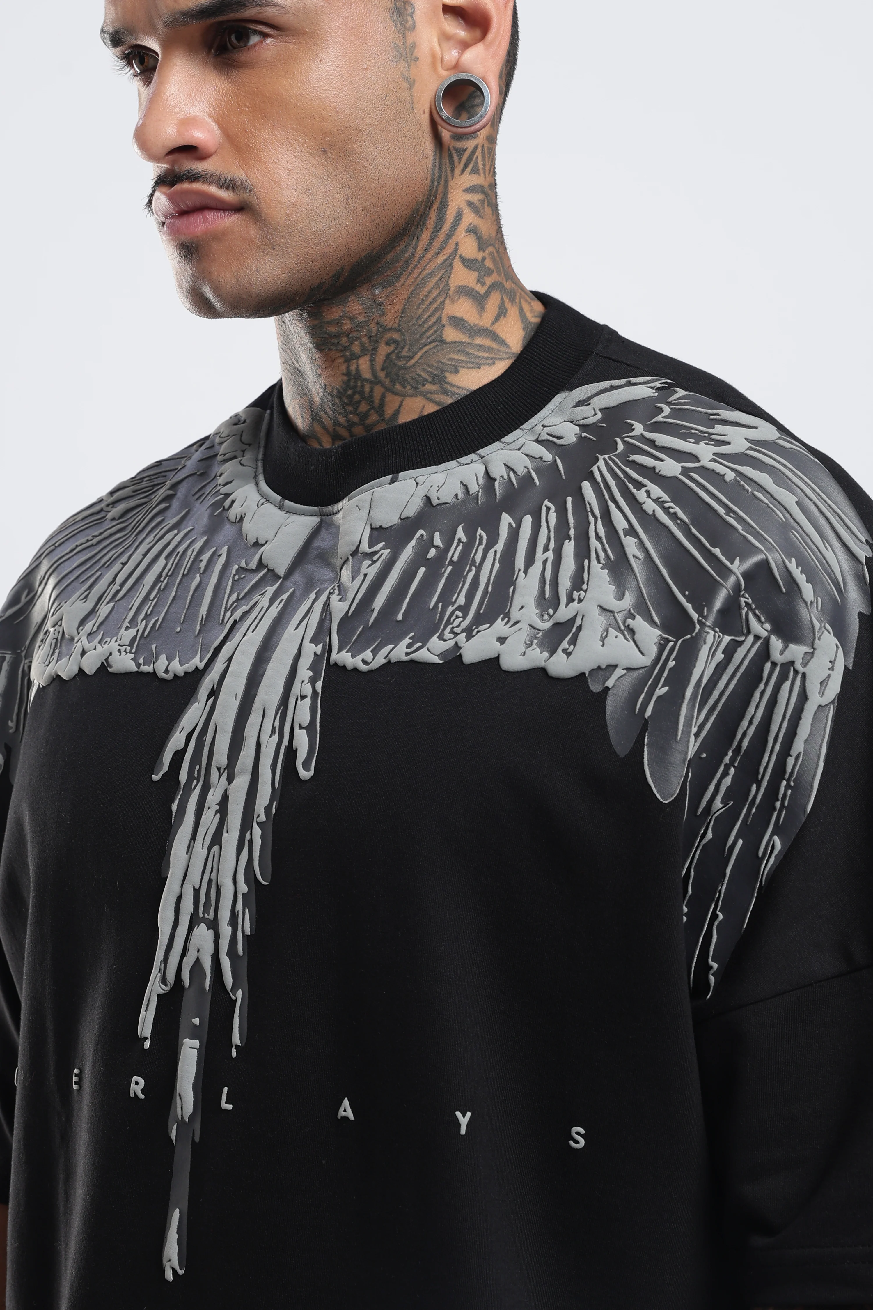 Streak Black Oversized T-shirt - Image 3