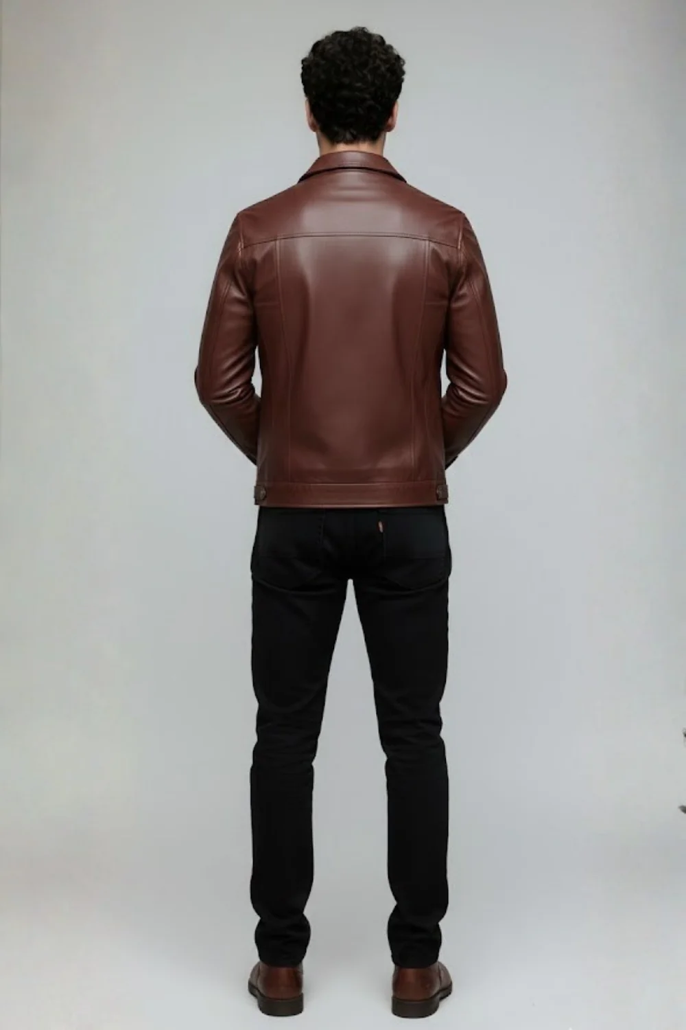 Tan Miler Faux Leather Jacket - Image 10