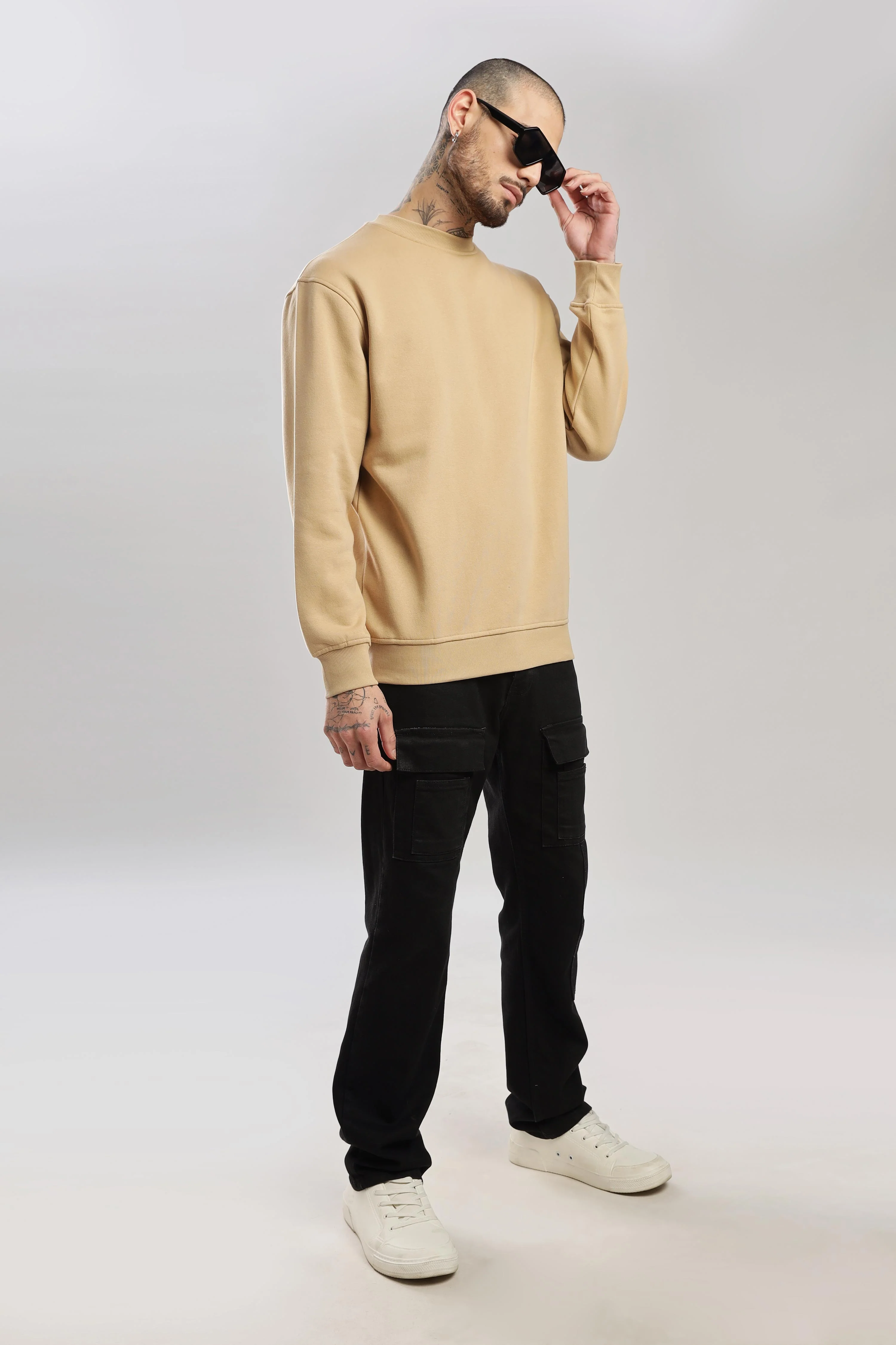 Tan Oversized Sweatshirt - Image 11