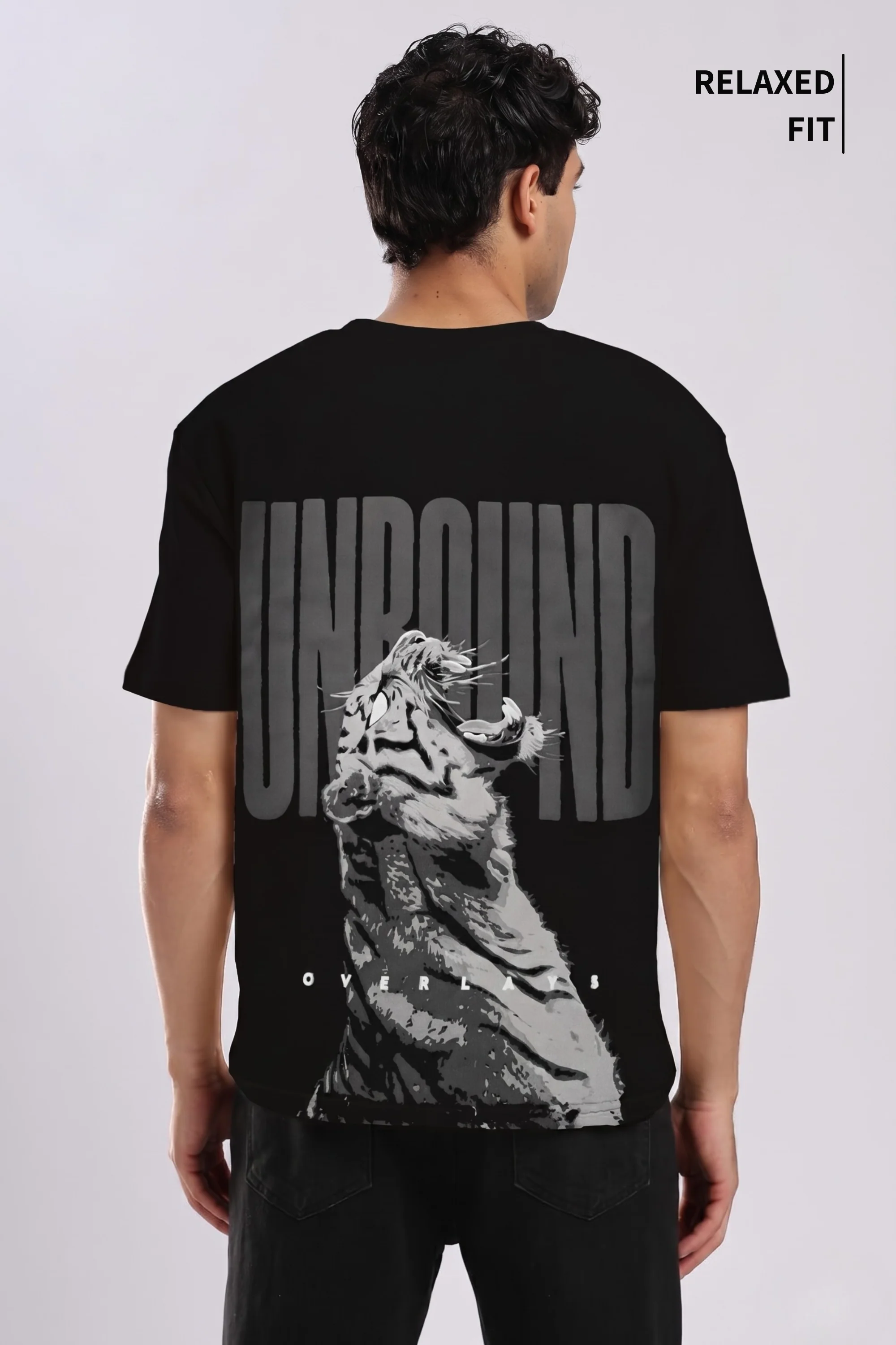 Unbound Uprise Black Relaxed Fit T-shirt - Image 2