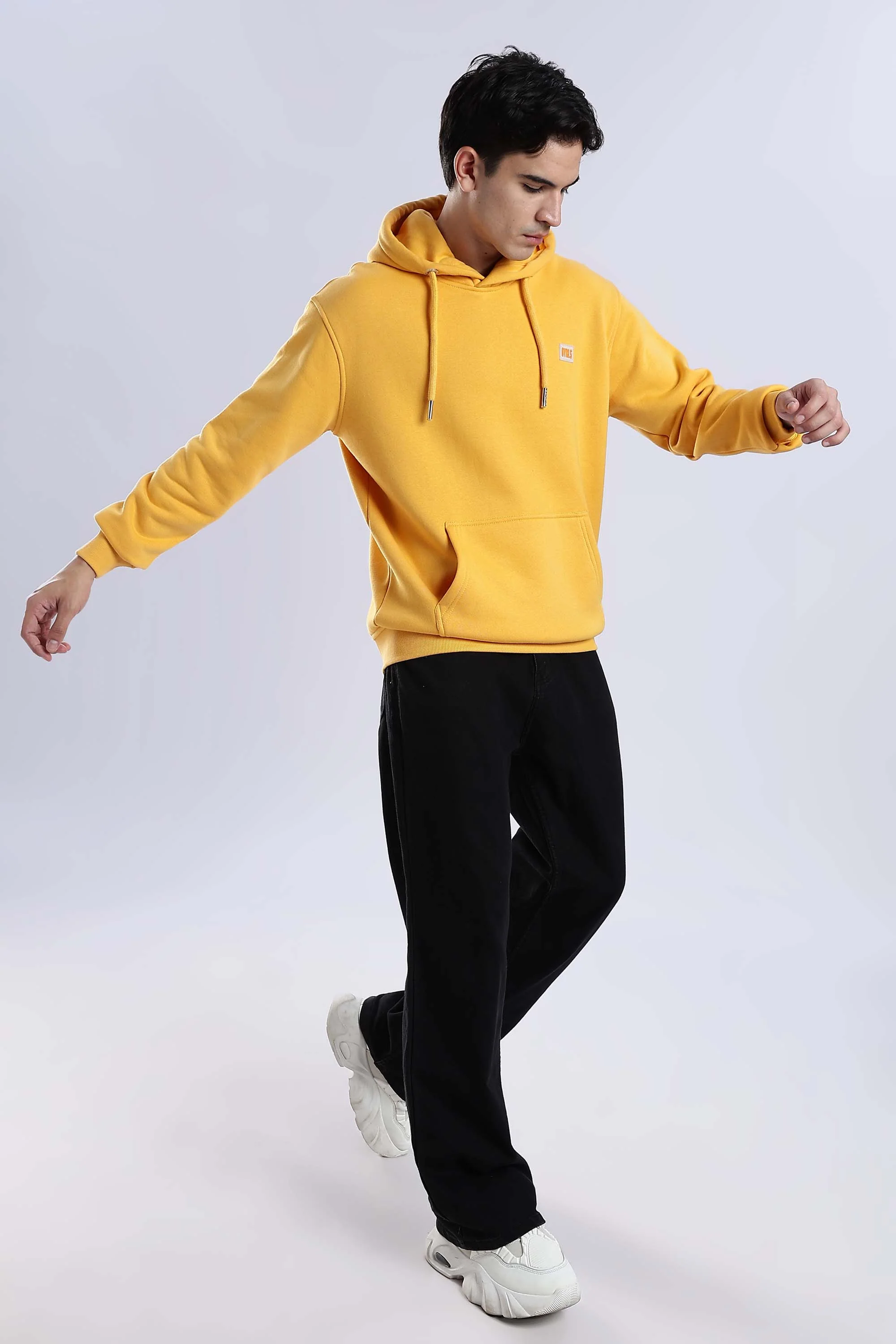 Yellow Plain Hoodie - Image 10