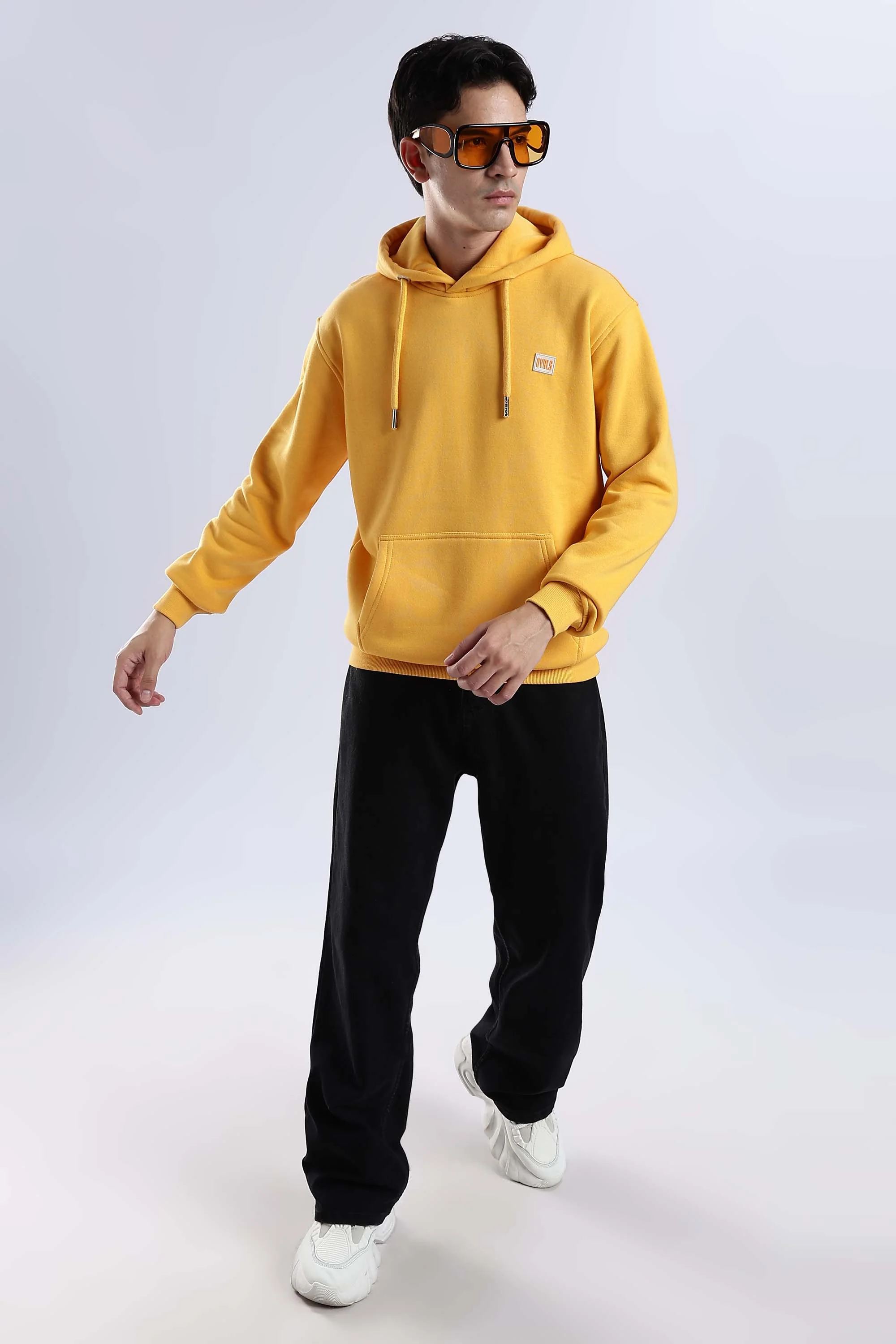 Yellow Plain Hoodie - Image 13
