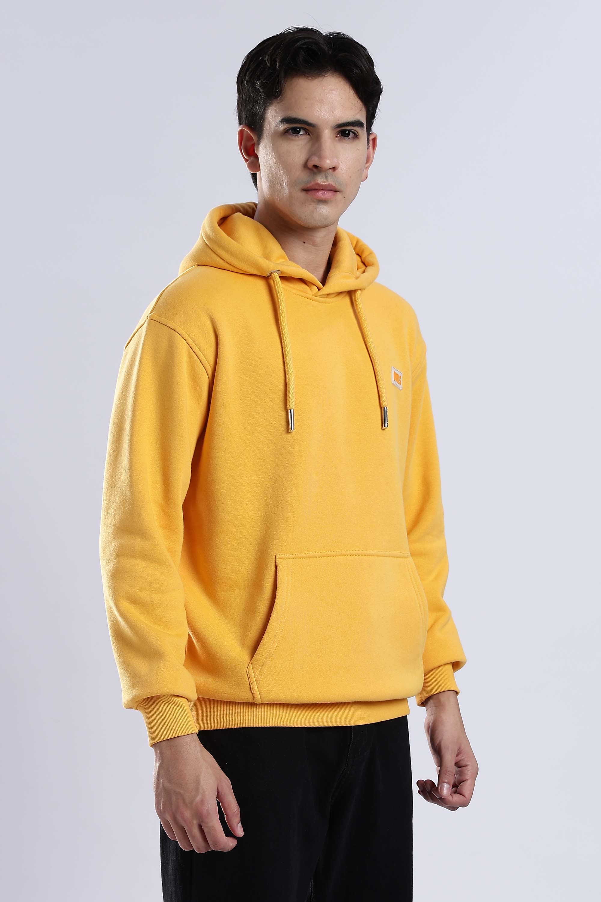 Yellow Plain Hoodie - Image 5